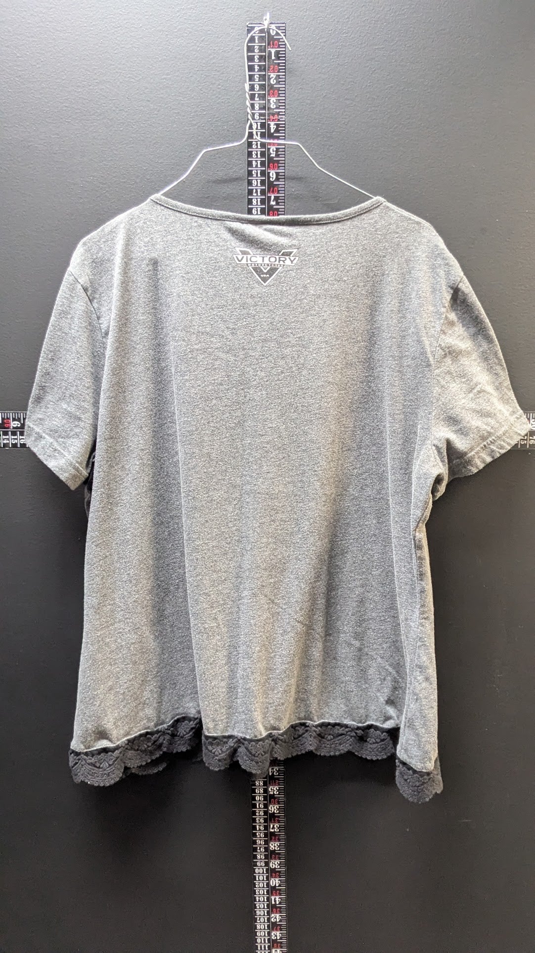 Victory Motorcycles "With Attitude" Lace Hem Women's Top – Size 2XL