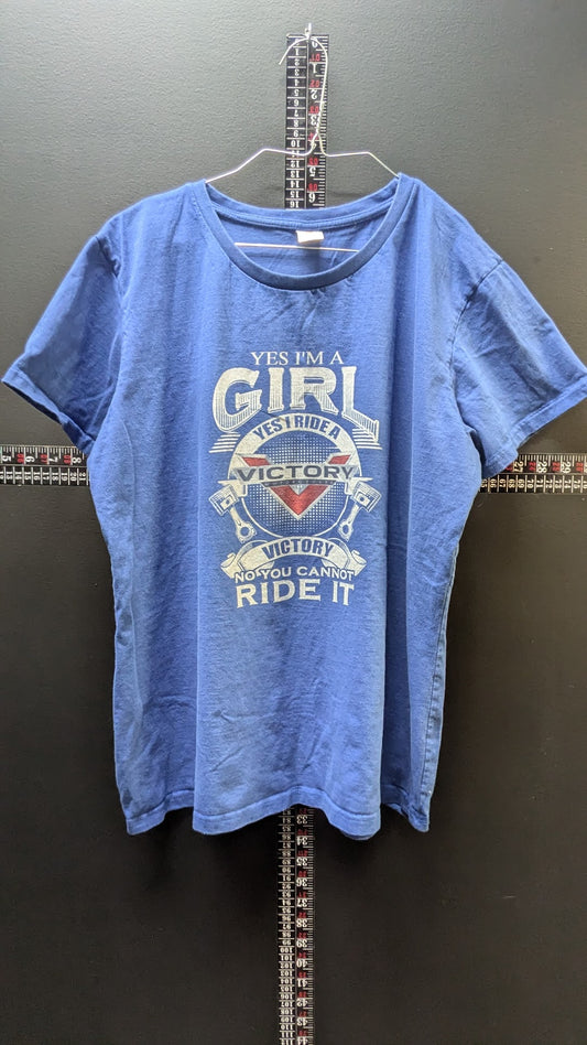 Victory Motorcycles "Yes I'm A Girl, Yes I Ride A Victory, No You Cannot Ride It" T-Shirt – Women's XXL
