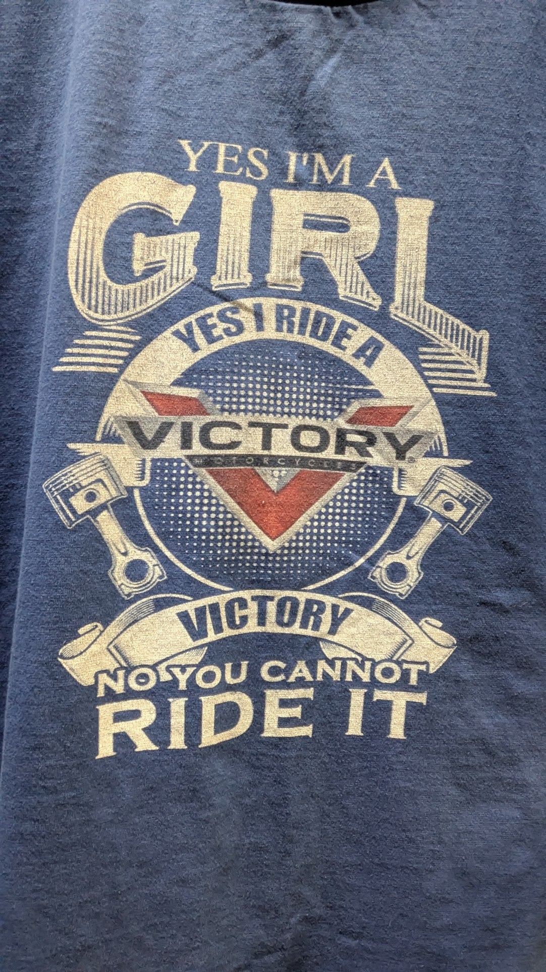 Victory Motorcycles "Yes I'm A Girl, Yes I Ride A Victory, No You Cannot Ride It" T-Shirt – Women's XXL