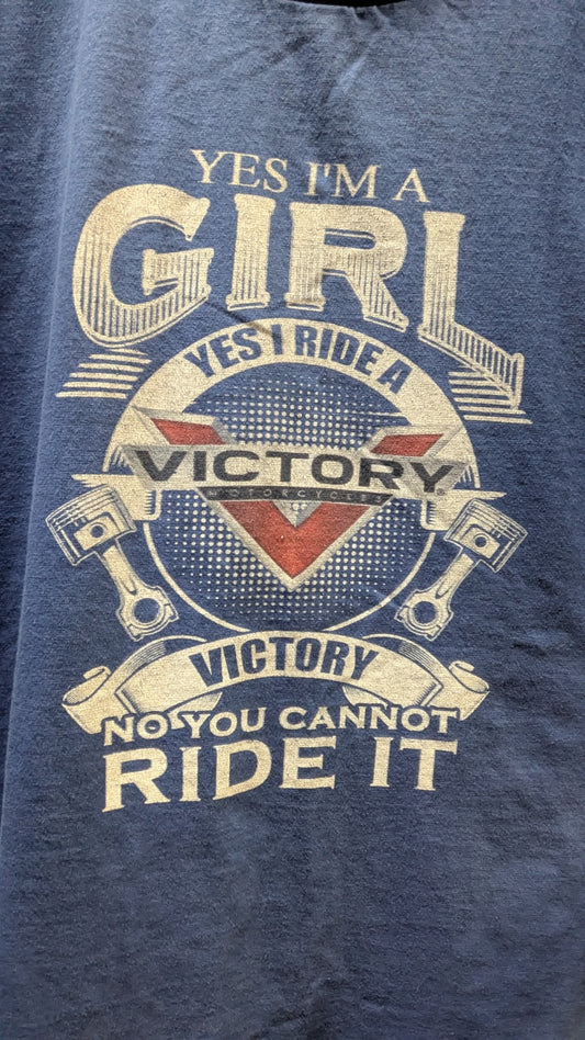 Victory Motorcycles "Yes I'm A Girl, Yes I Ride A Victory, No You Cannot Ride It" T-Shirt – Women's XXL