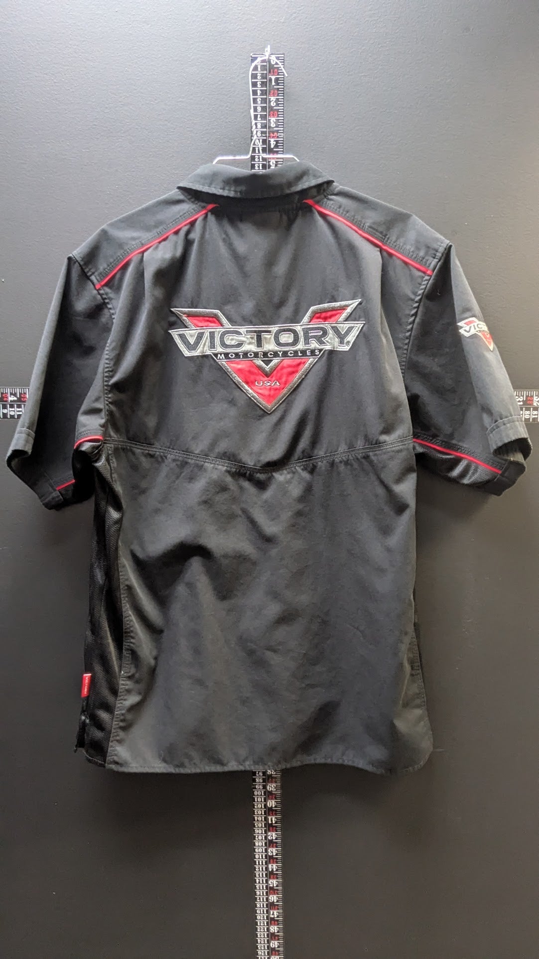 Victory Motorcycles Mechanic Shop Shirt – Men's Medium Black Button Front