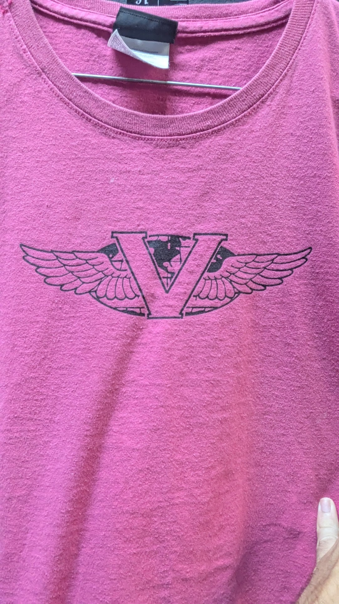 Victory Motorcycles Women's Pink Winged V Logo T-Shirt XXL
