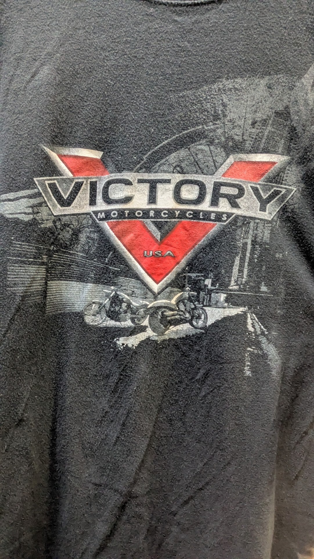 Victory Motorcycles Graphic T-Shirt – XL – Black Dealer Tee