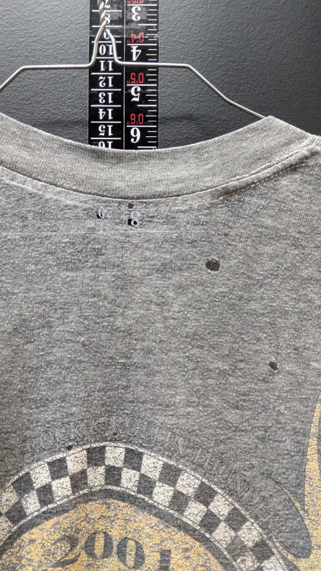 Vintage 2001 Laughlin River Run Motorcycle Rally T-Shirt Men's Large Gray PAPER THIN
