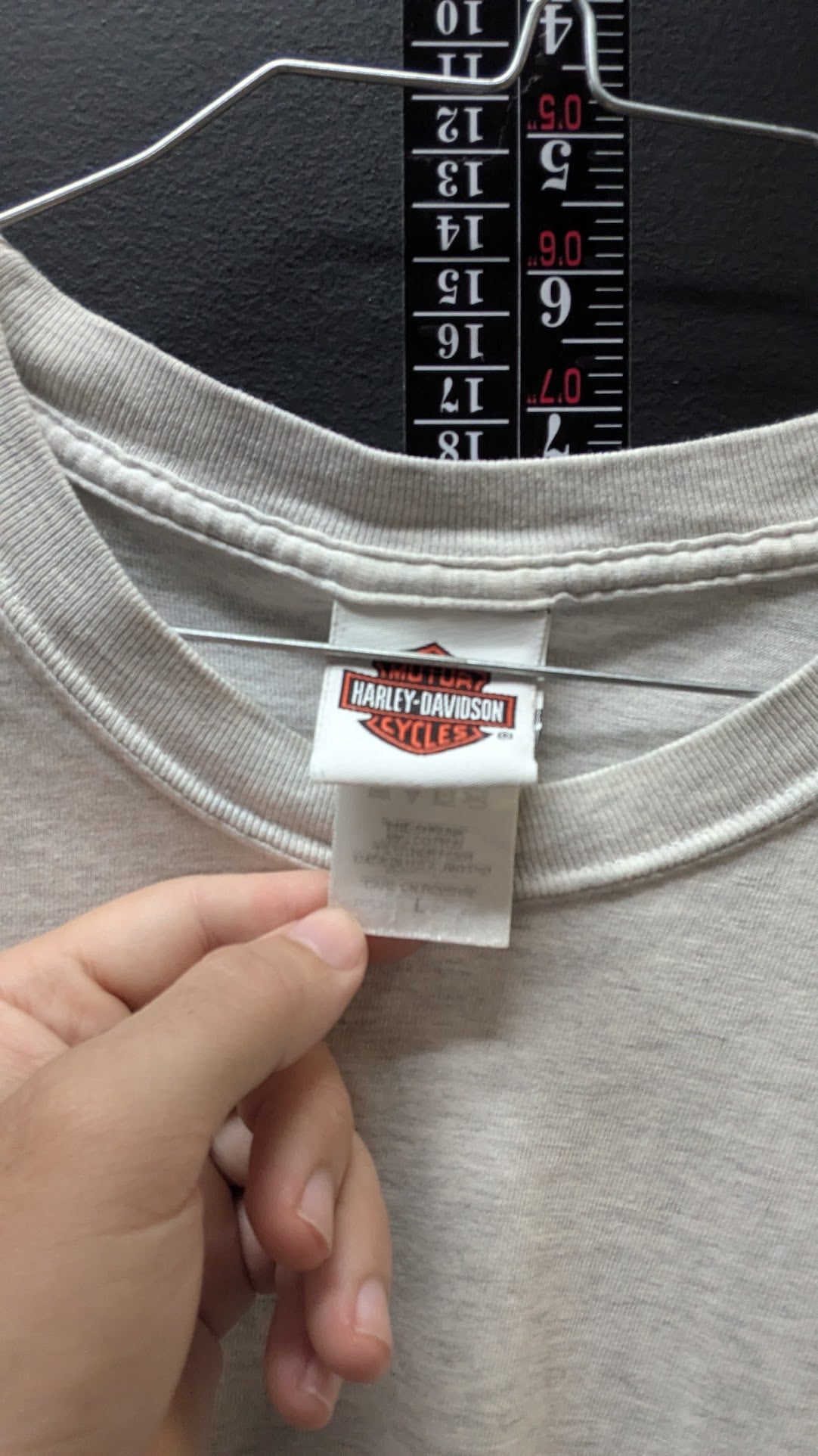 Vintage Harley-Davidson Southern Tier Pocket T-Shirt Men's Large Beige Binghamton NY