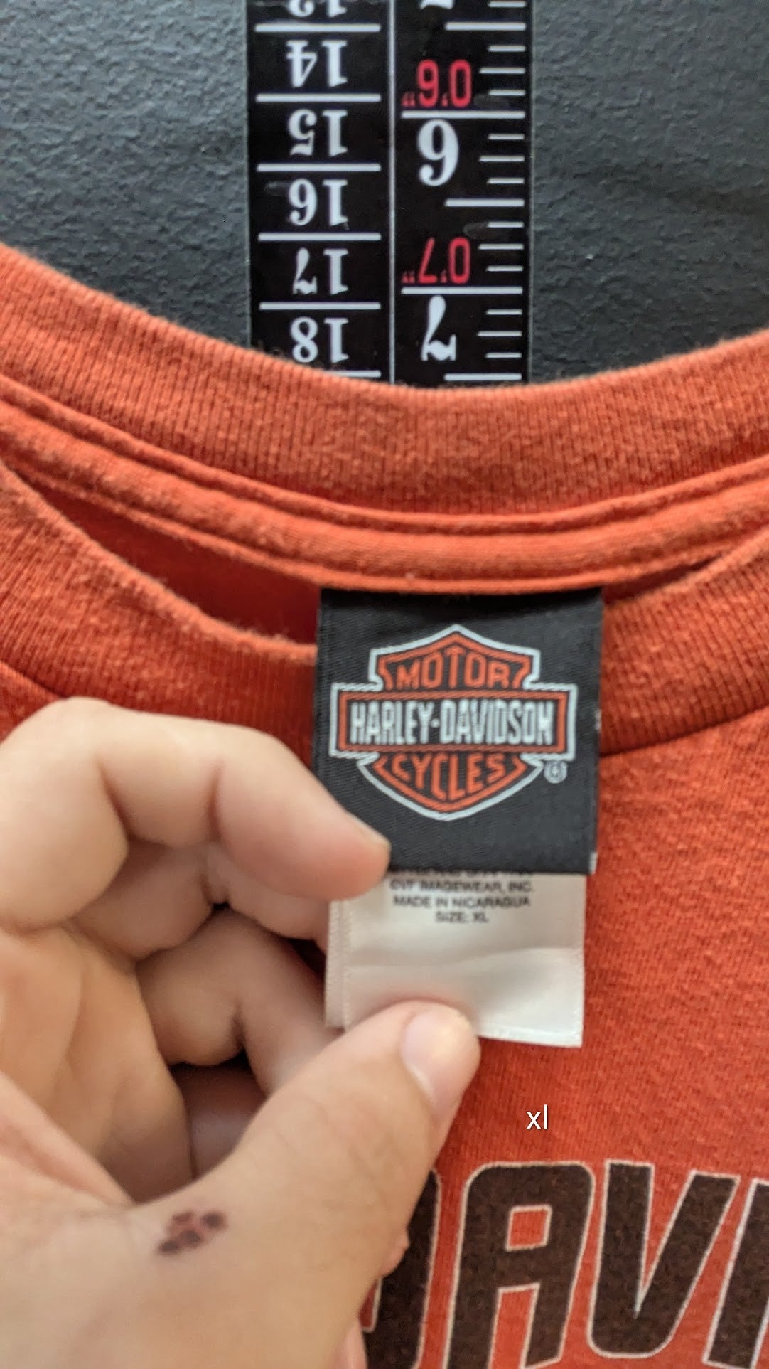 Harley-Davidson Orlando Florida T-Shirt Men's XL Orange Dealer Tee