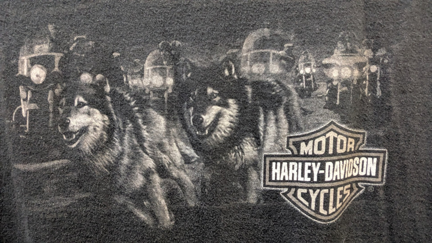 Vintage Harley-Davidson Low Country Charleston SC Wolf T-Shirt Men's Large Black USA Made