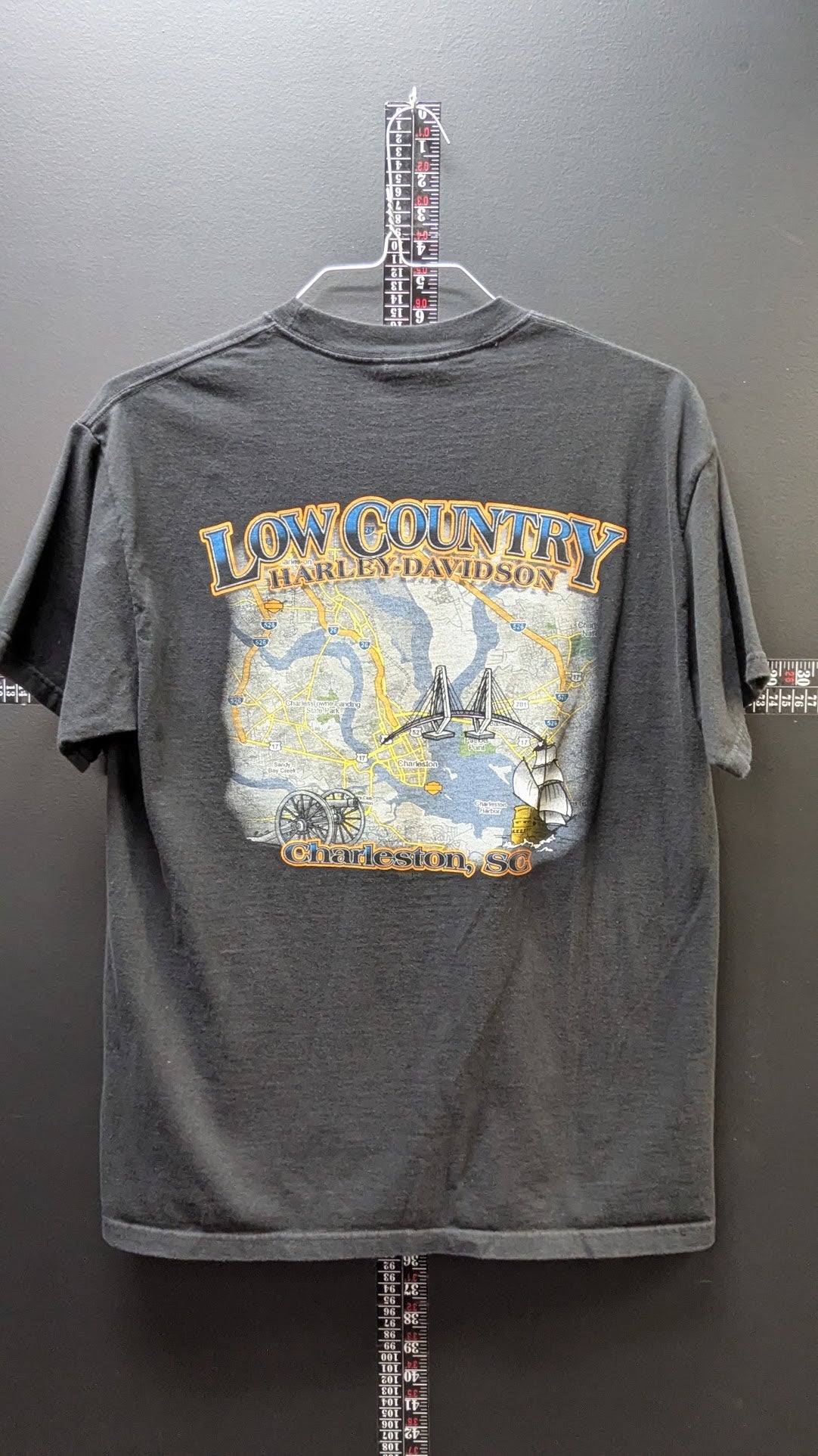 Vintage Harley-Davidson Low Country Charleston SC Wolf T-Shirt Men's Large Black USA Made