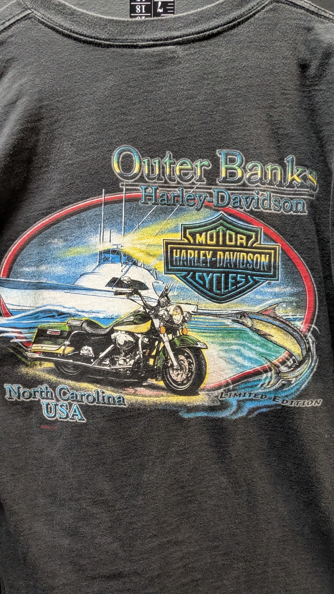 Vintage Harley-Davidson Outer Banks North Carolina T-Shirt Men's Medium Black