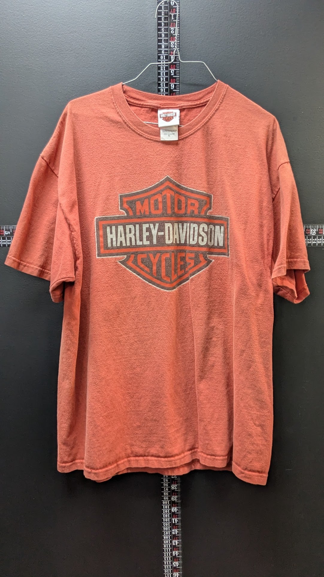 Vintage Harley-Davidson Wiebler's Quad Cities T-Shirt Men's XL Orange Iowa USA