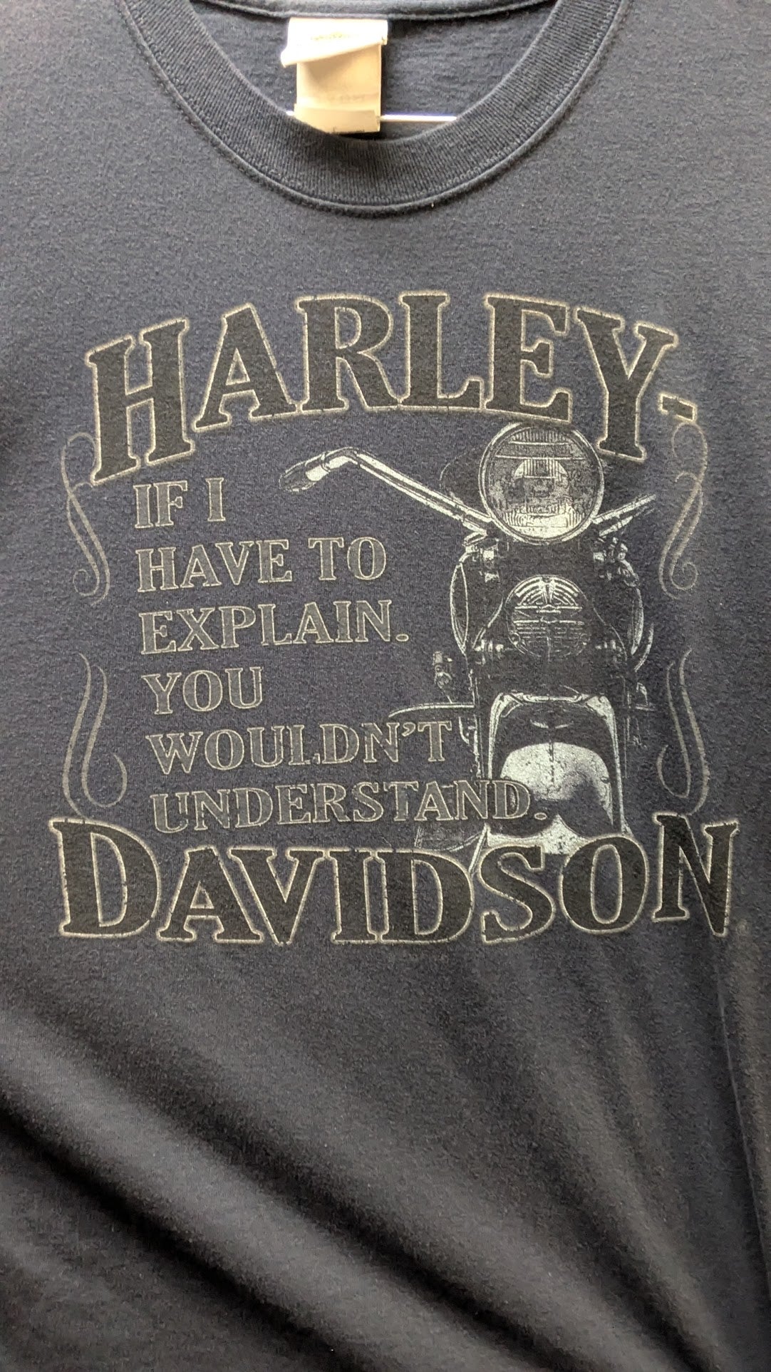 Vintage Harley-Davidson Mobile Bay Alabama T-Shirt Men's Large Navy Blue USA