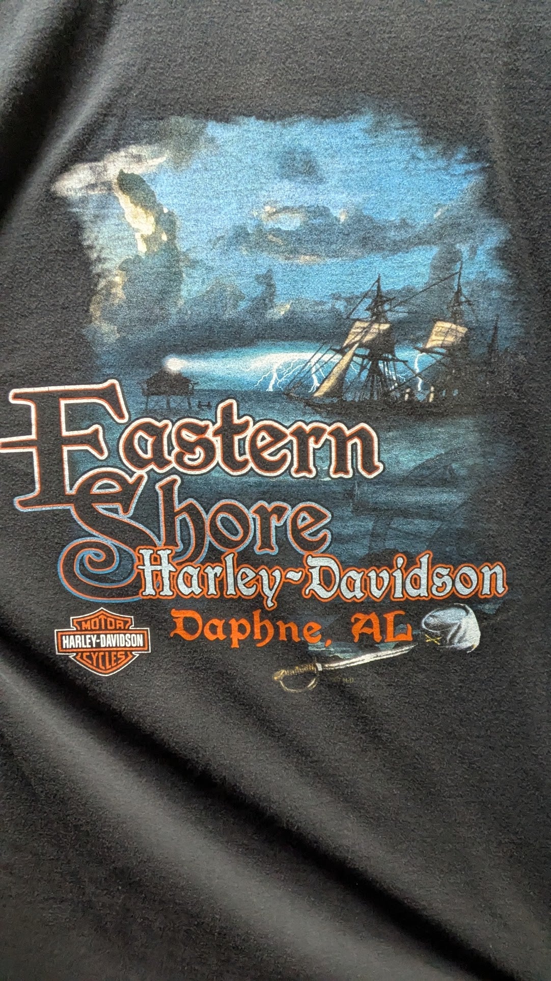 Vintage Harley-Davidson Eastern Shore Daphne AL T-Shirt Men's Large Black USA