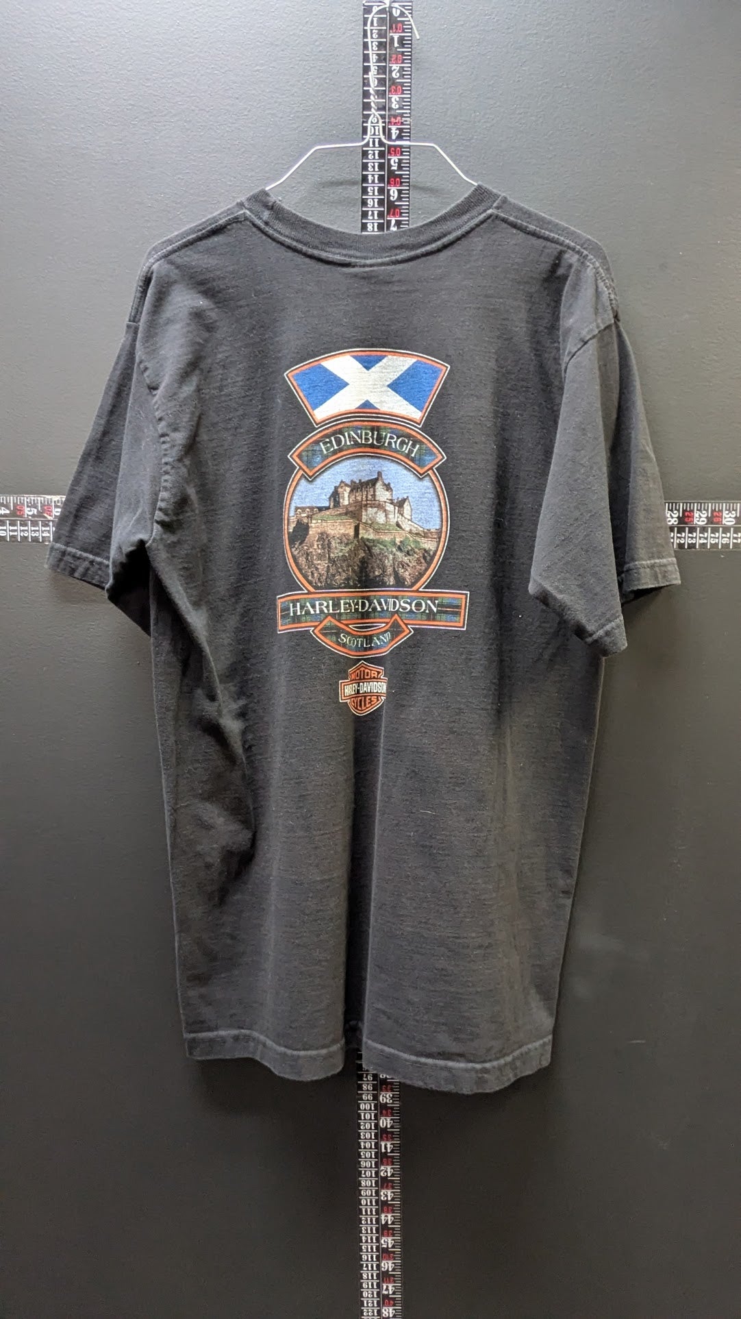 Vintage 2005 Harley-Davidson Edinburgh Scotland T-Shirt Men's Large Black