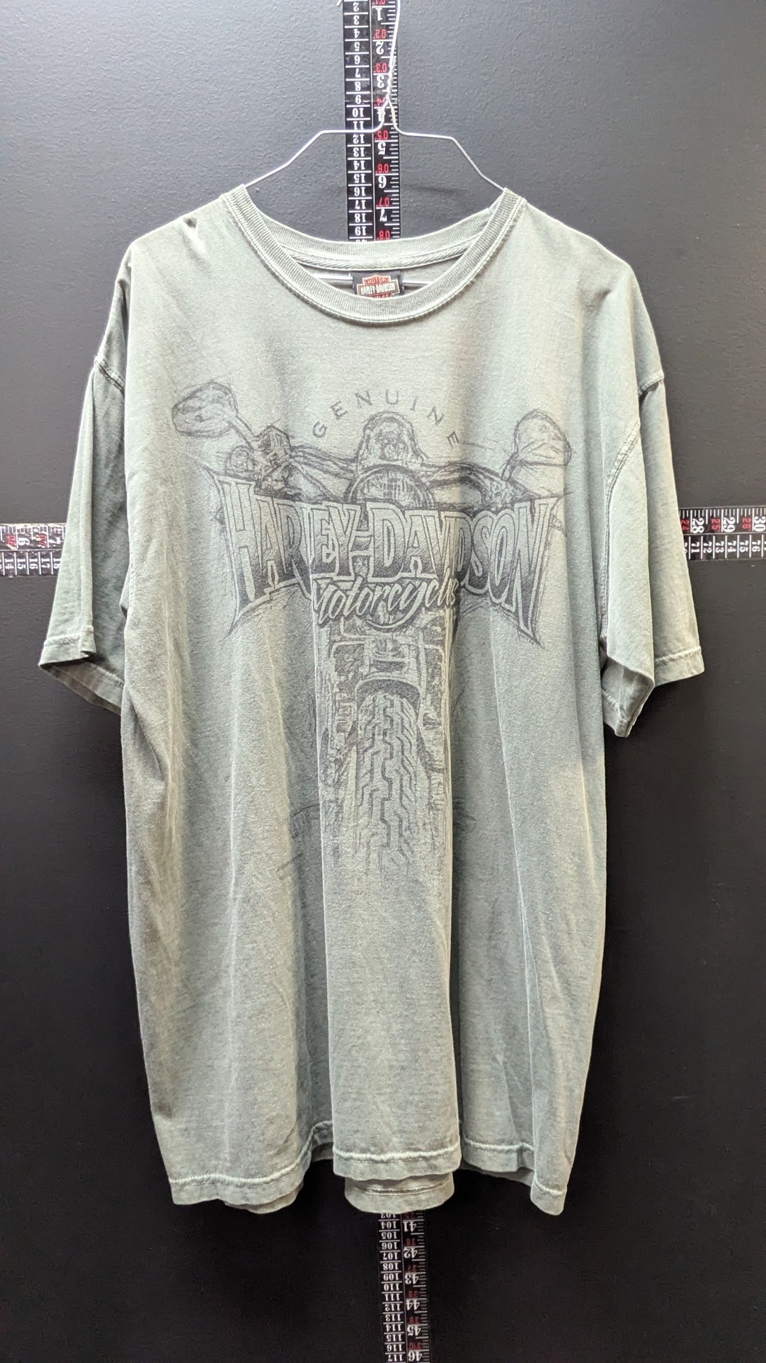 Vintage Harley-Davidson Guam Mariana Islands T-Shirt Men's Large Gray Green