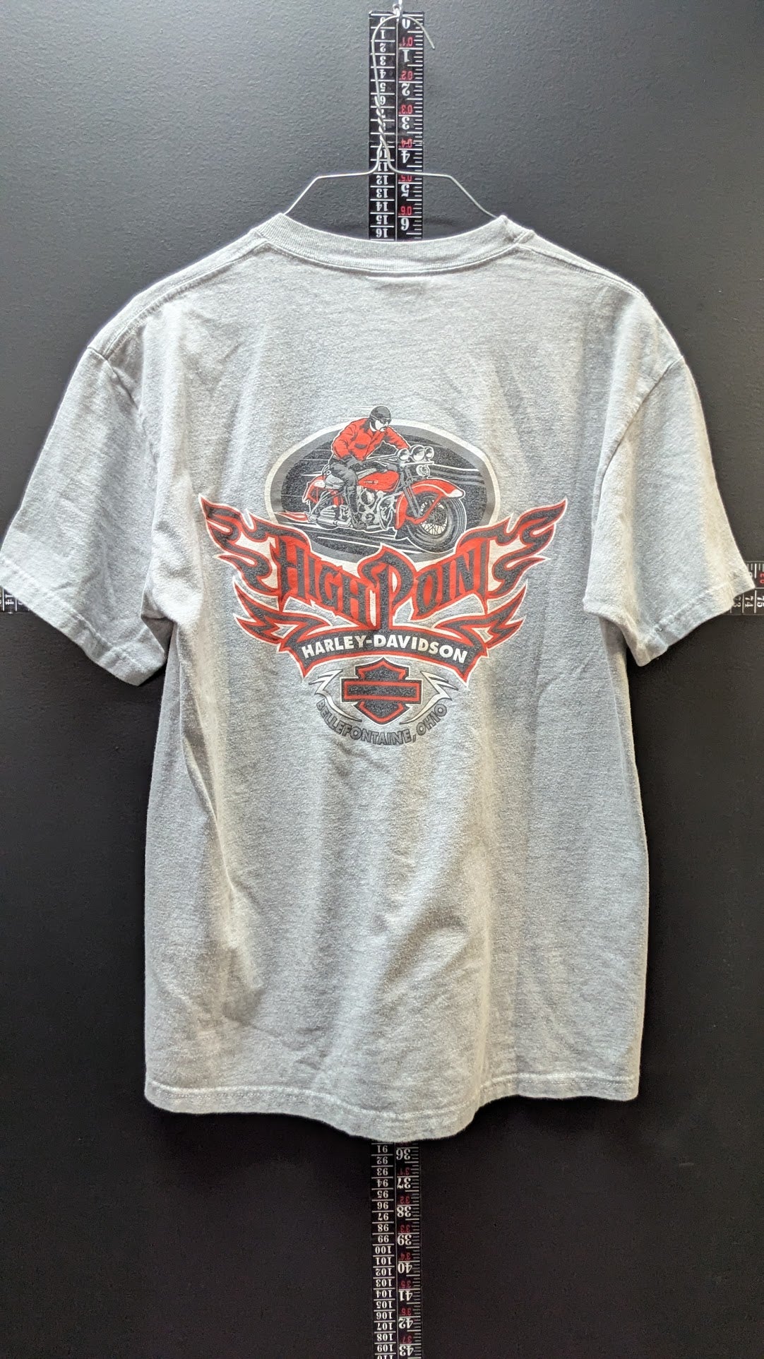 Vintage Harley-Davidson High Point T-Shirt Men's Medium Gray Pocket Tee USA Made