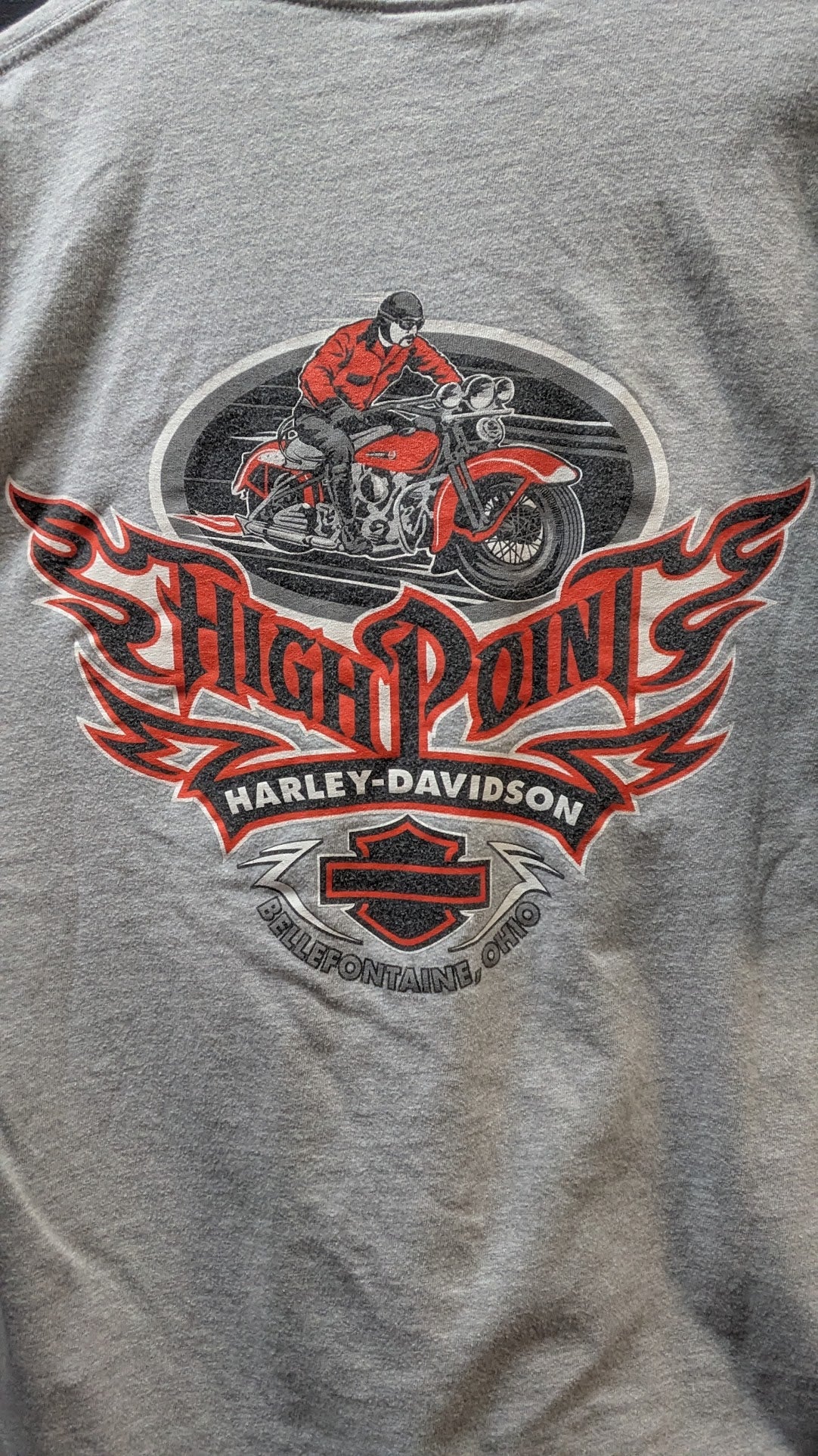 Vintage Harley-Davidson High Point T-Shirt Men's Medium Gray Pocket Tee USA Made