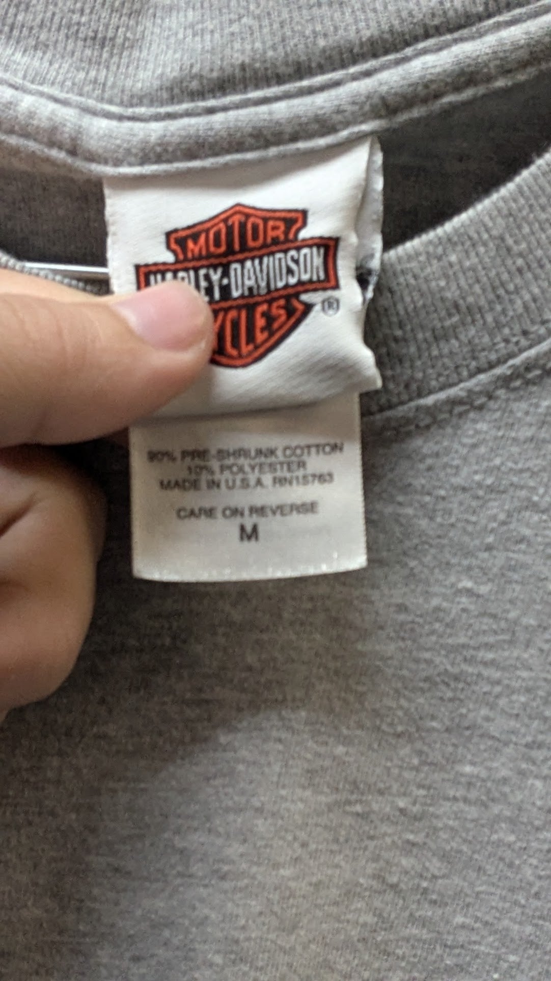 Vintage Harley-Davidson High Point T-Shirt Men's Medium Gray Pocket Tee USA Made
