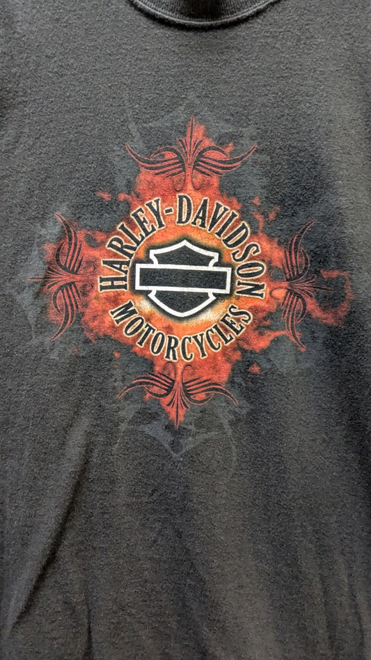 Vintage 2002 Harley-Davidson Mobile Bay Alabama T-Shirt Men's Large Black USA Made