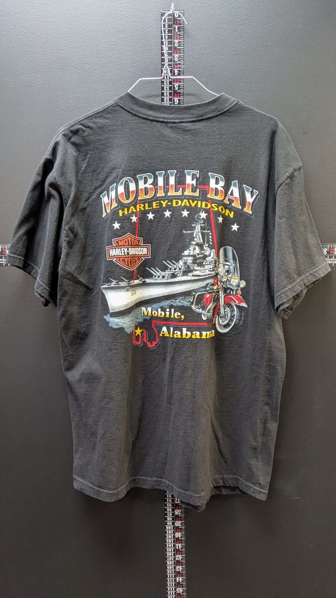 Vintage 2002 Harley-Davidson Mobile Bay Alabama T-Shirt Men's Large Black USA Made