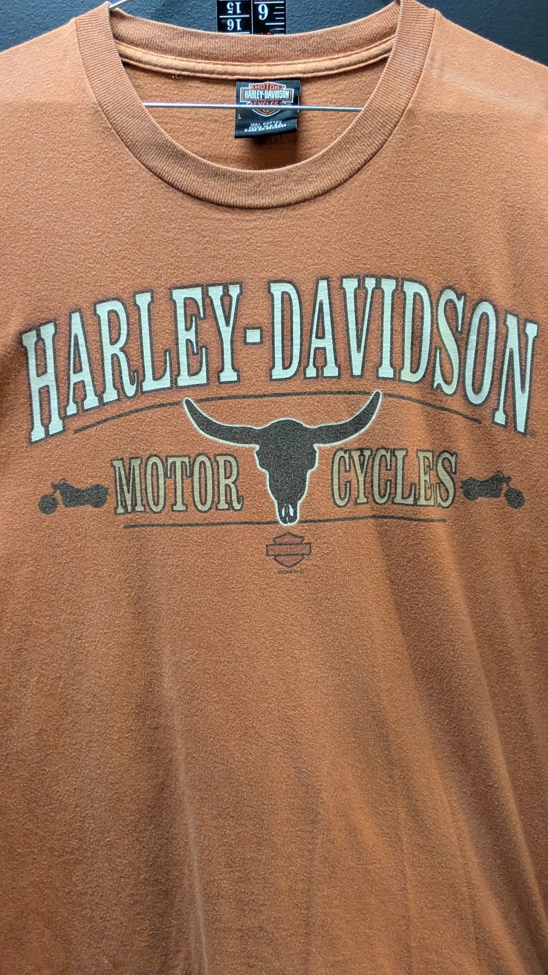 Vintage 2006 Harley-Davidson Nags Head North Carolina T-Shirt Men's Large Orange USA Made