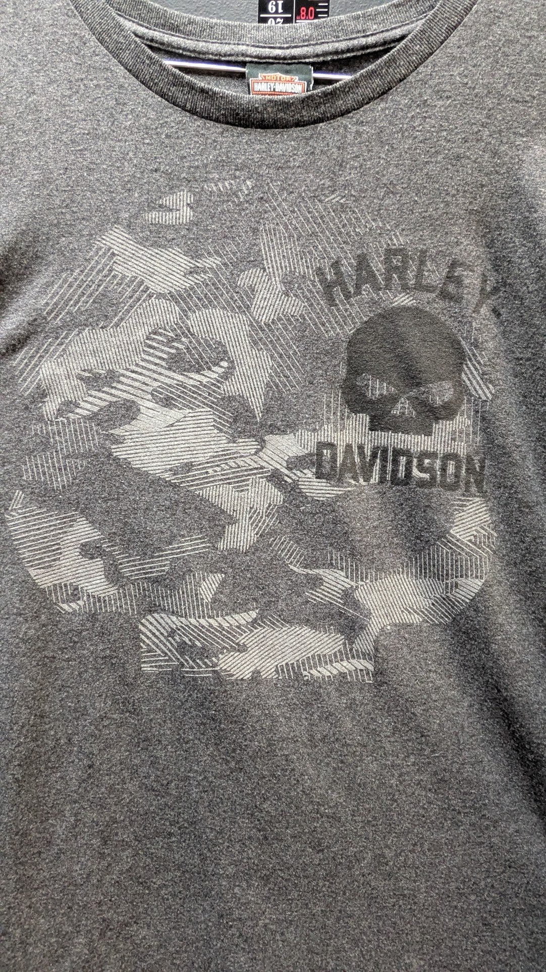Harley-Davidson Bundaberg Australia Skull Long Sleeve T-Shirt Men's 2XL Gray
