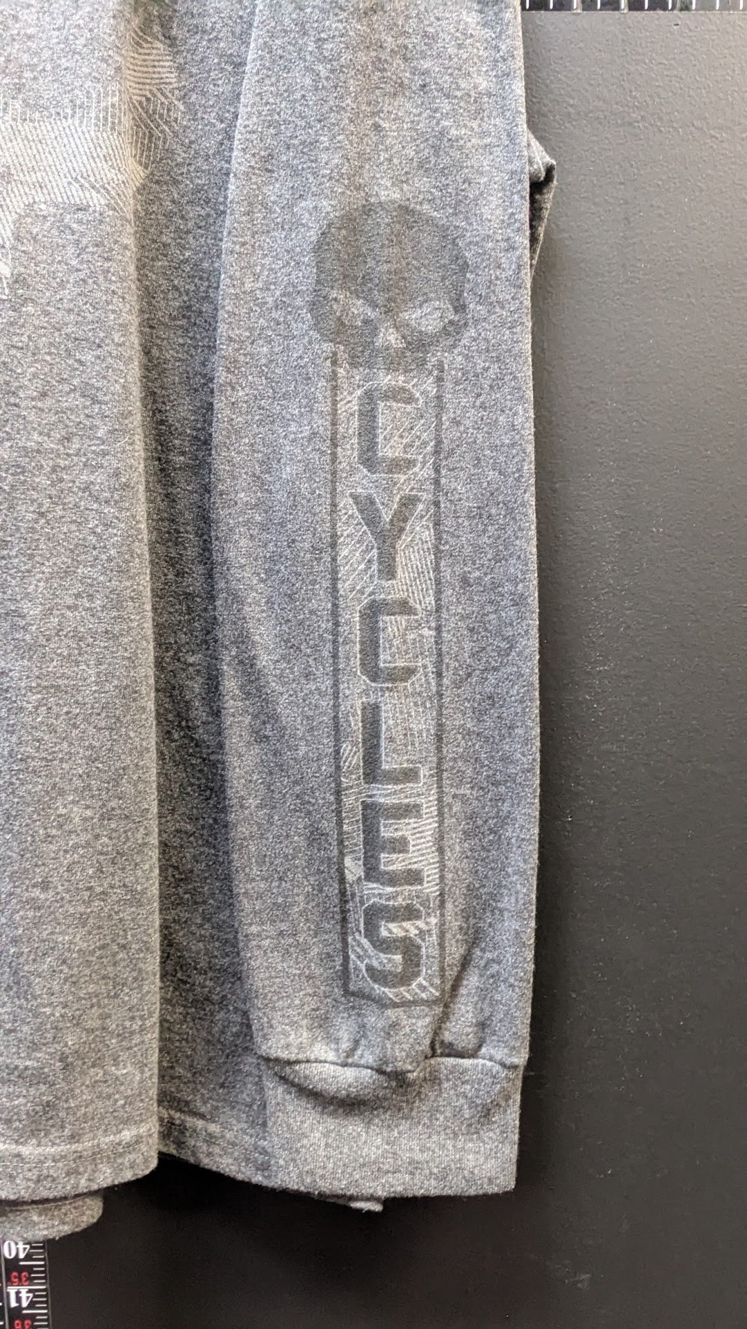 Harley-Davidson Bundaberg Australia Skull Long Sleeve T-Shirt Men's 2XL Gray