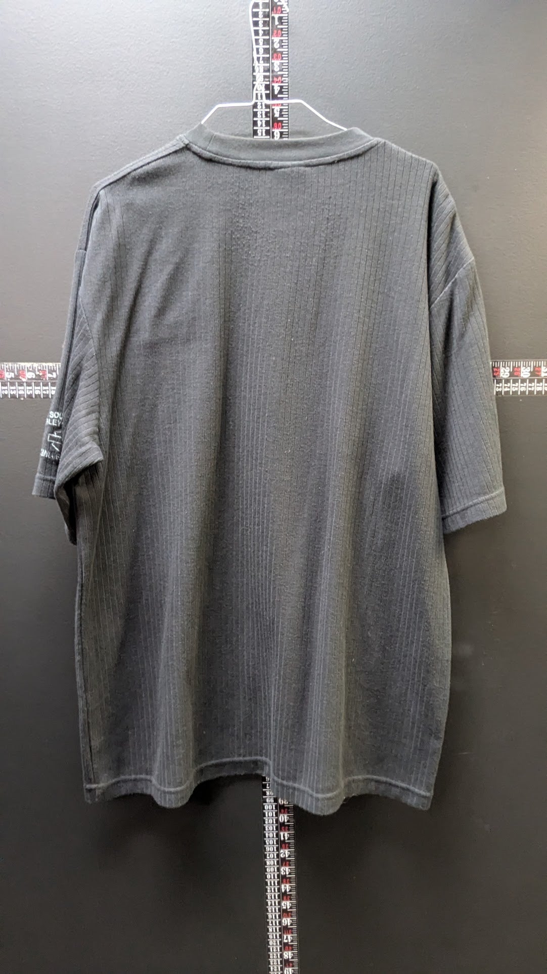 Harley-Davidson Ribbed Knit T-Shirt Men's Large Black Southside Harley-Davidson Virginia Beach