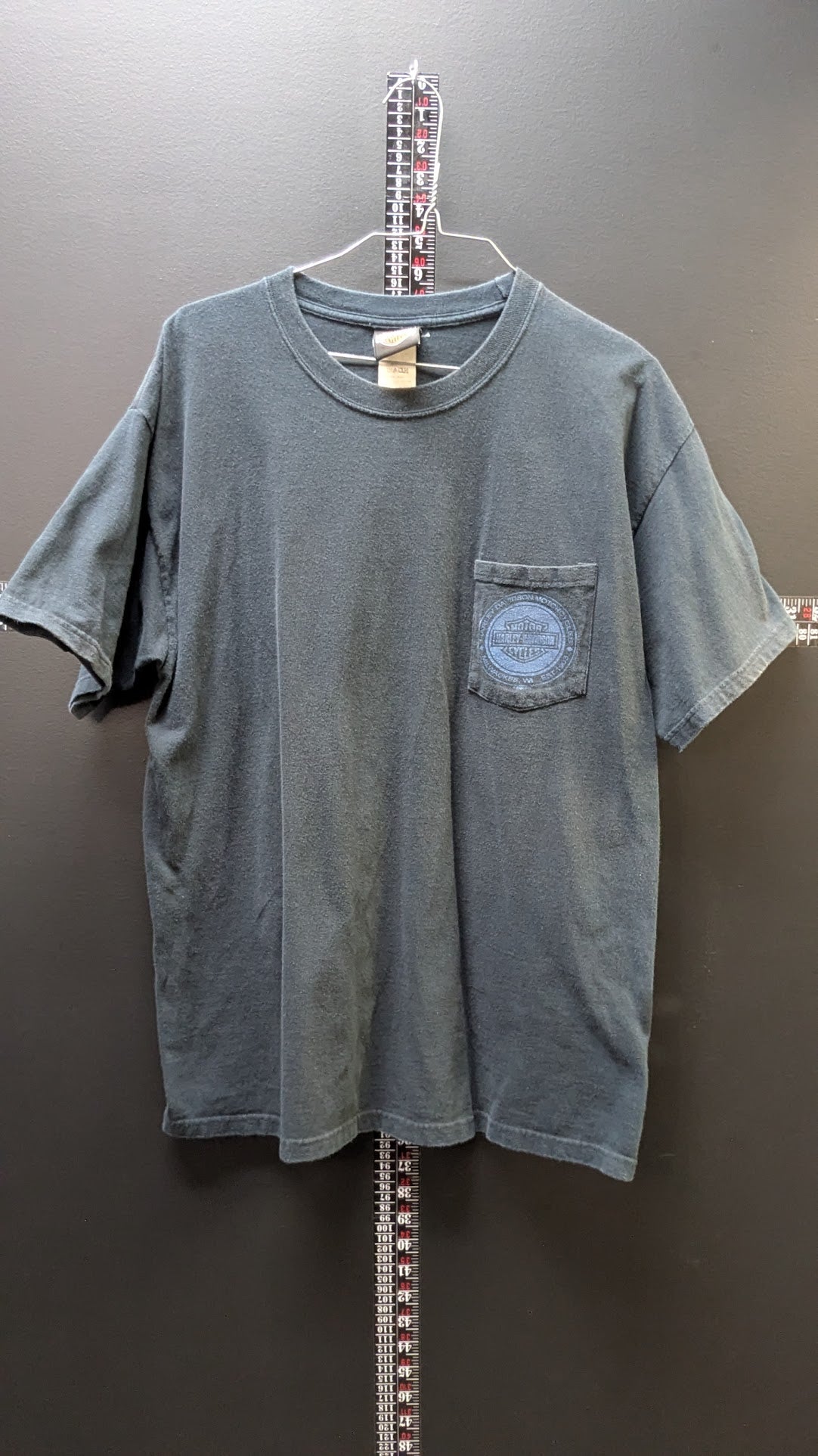 Harley-Davidson Pocket T-Shirt Men's Medium Black Harley Haven Virginia Beach Double-Sided