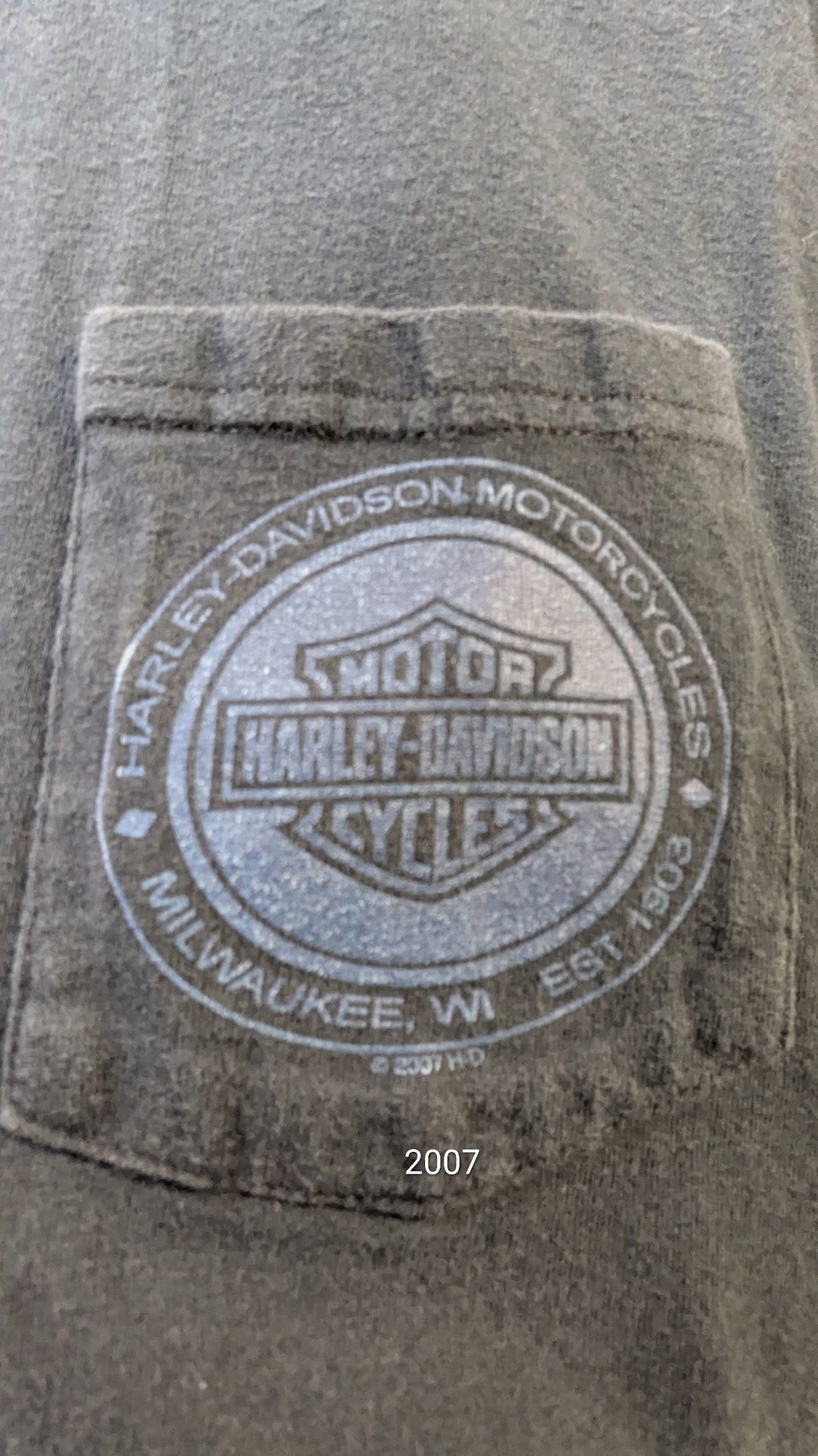 Harley-Davidson Pocket T-Shirt Men's Medium Black Harley Haven Virginia Beach Double-Sided