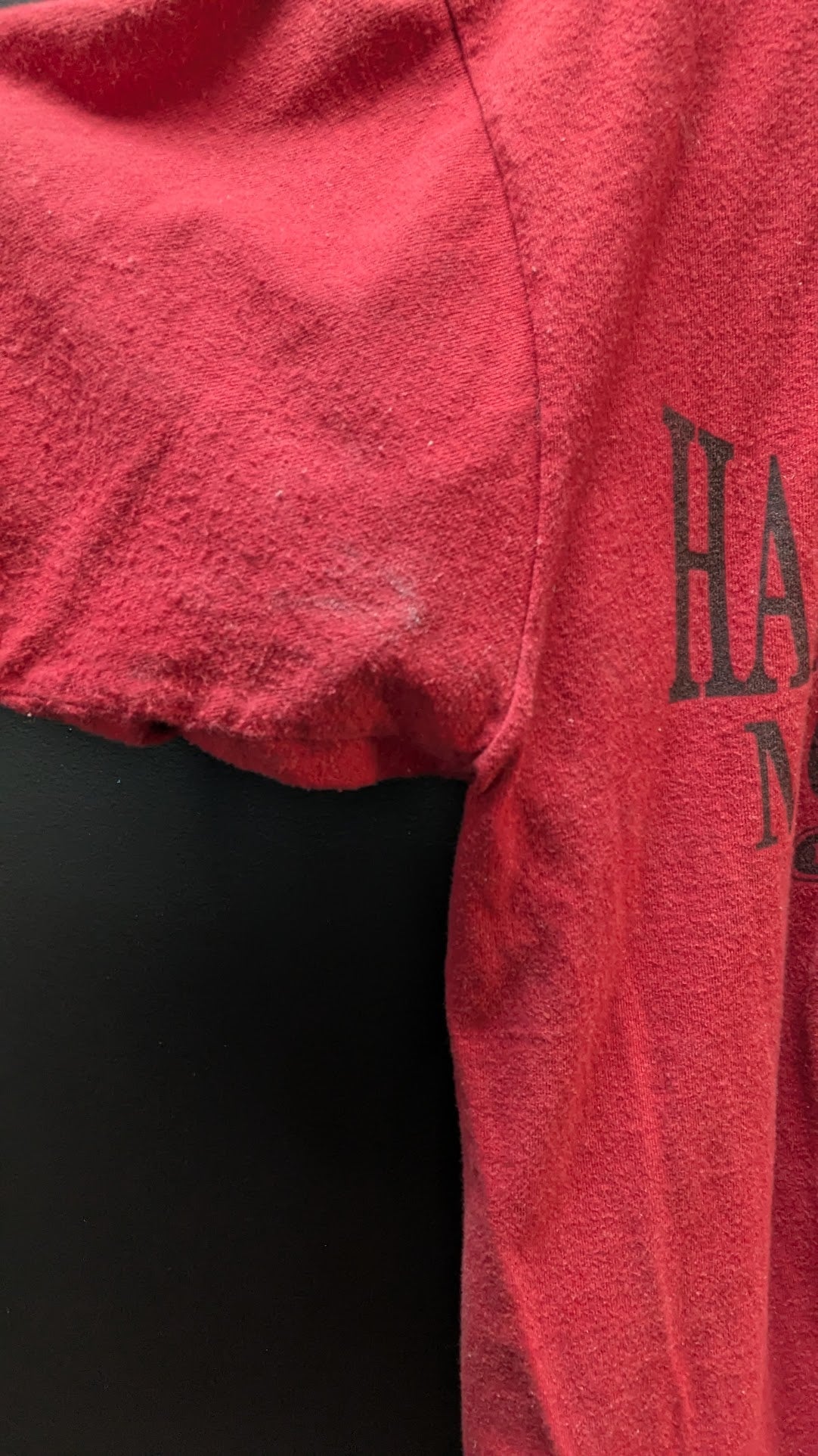 Harley-Davidson T-Shirt Men's Large Red Collier Harley-Davidson Roanoke Rapids NC Double-Sided