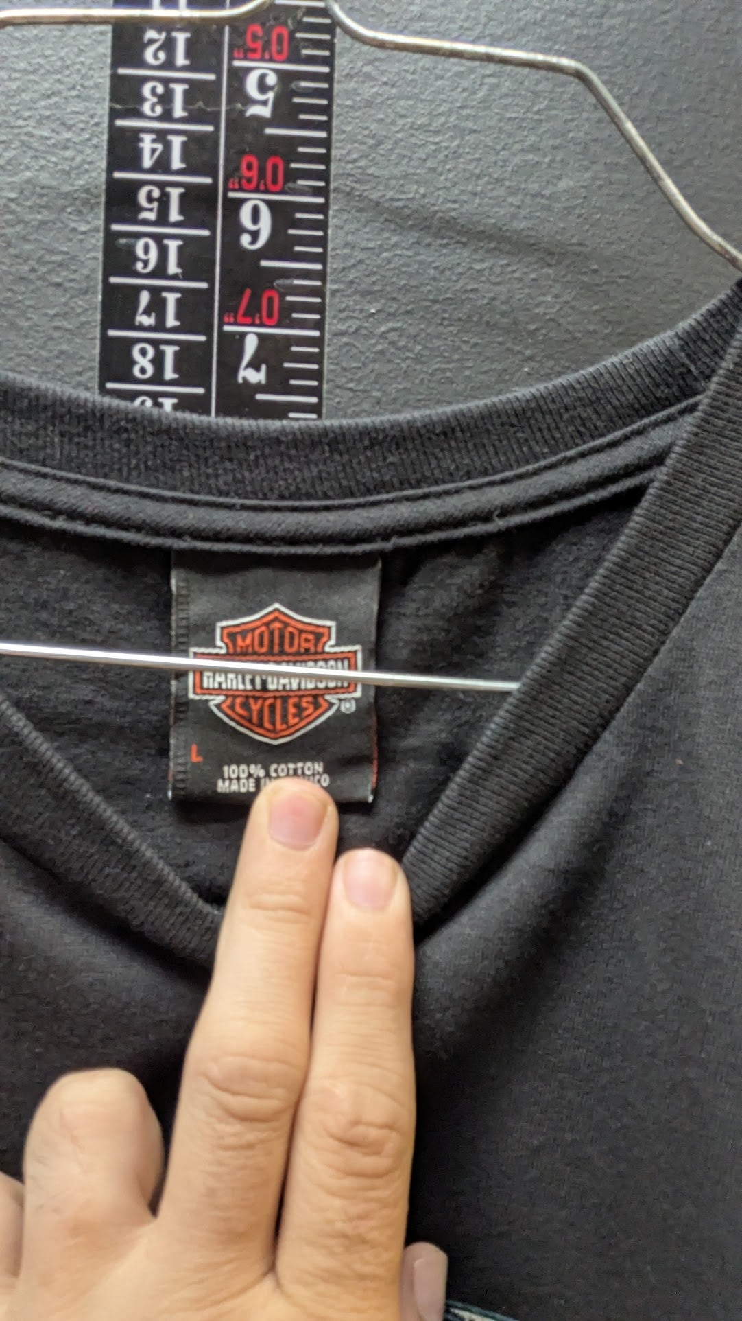 Harley-Davidson T-Shirt Men's Large Black Chicago Harley-Davidson Double-Sided Graphic 100% Cotton