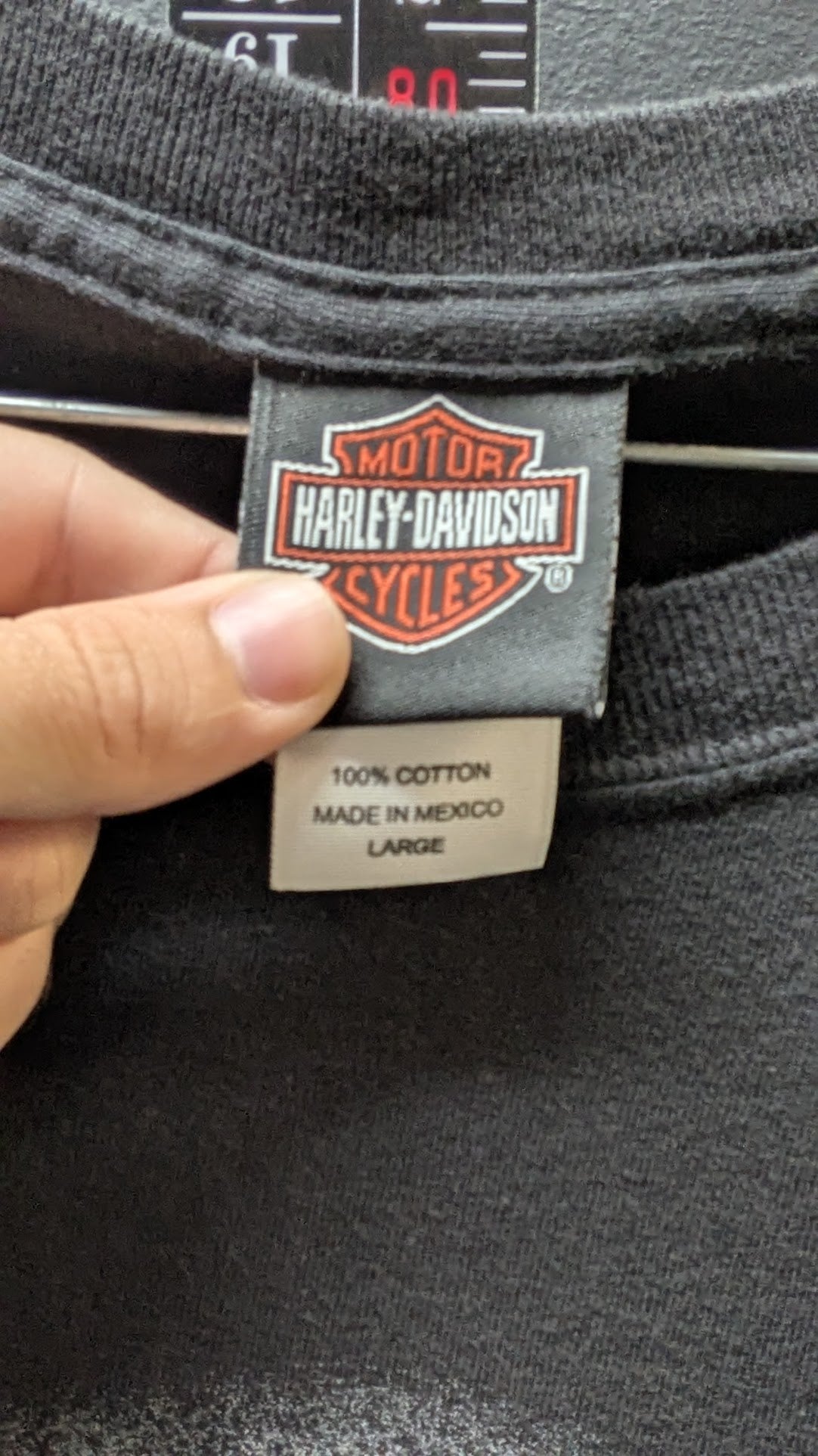 Harley-Davidson T-Shirt Men's Large Black Outer Banks North Carolina Eagle Double-Sided