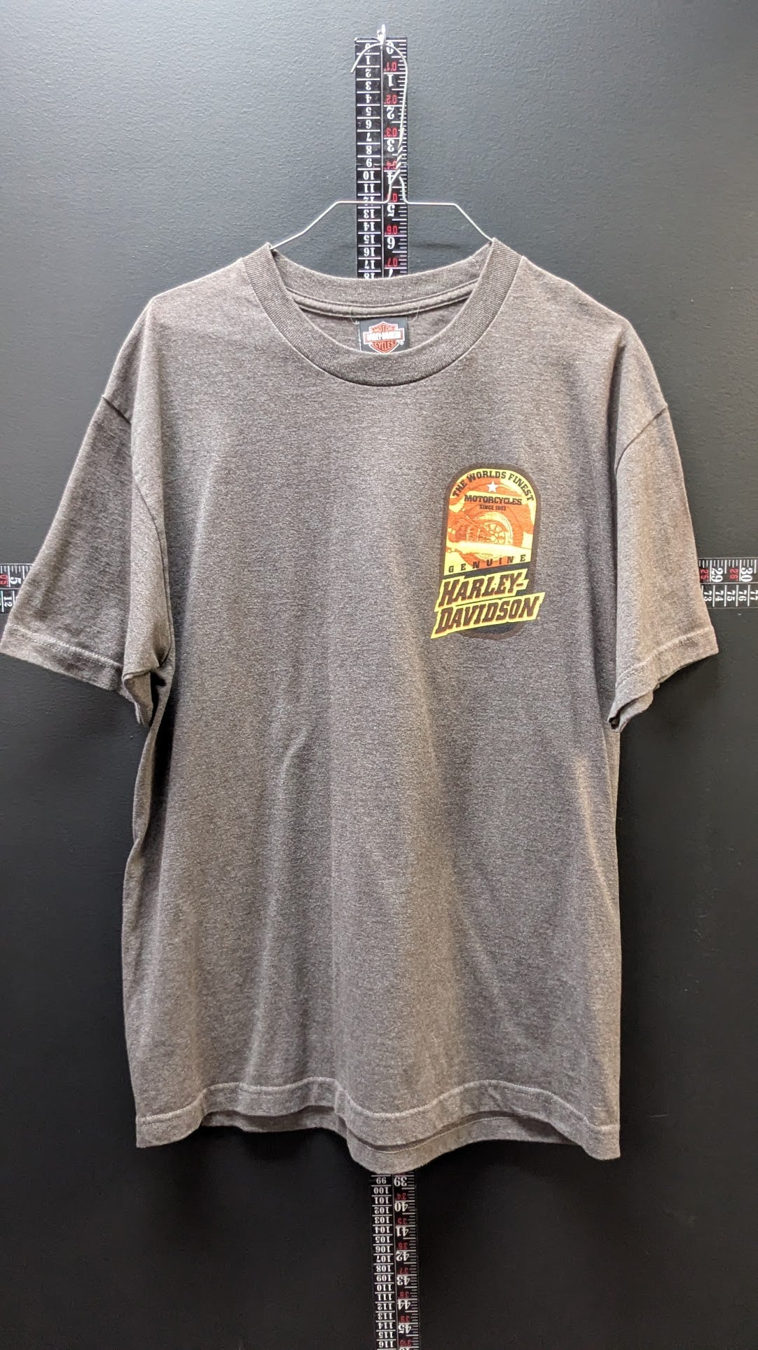 Harley-Davidson T-Shirt Men's Large Gray Heather Outer Banks Eagle Graphic Double-Sided