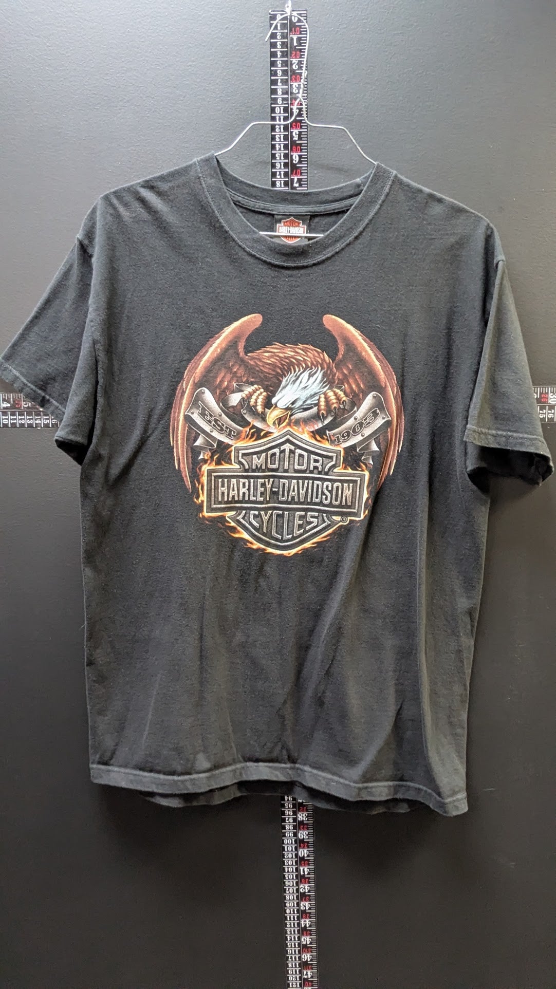 2006 Harley-Davidson Outer Banks Eagle T-Shirt Men's Large Black Double-Sided Biker Tee
