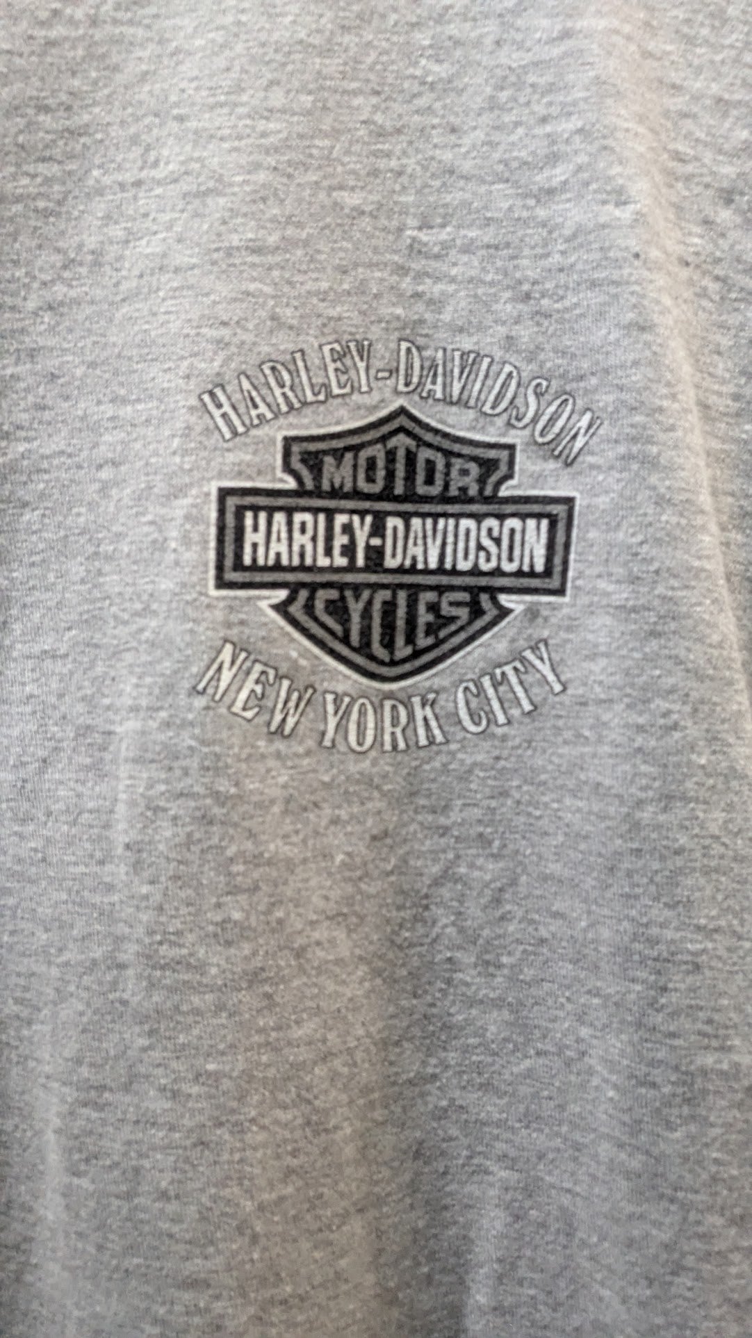 Vintage Harley-Davidson New York City T-Shirt Men's Large Gray Twin Towers Double-Sided