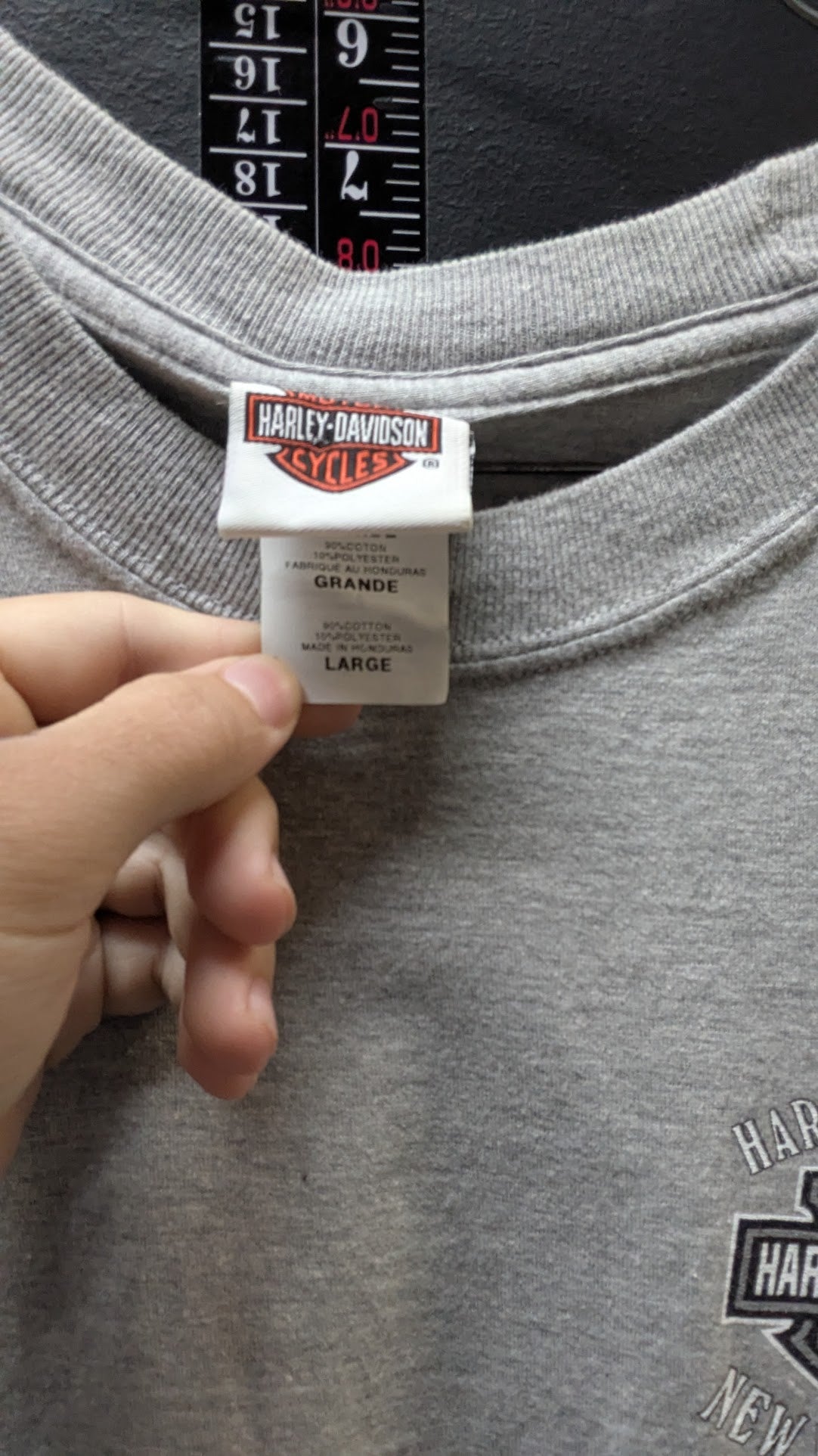 Vintage Harley-Davidson New York City T-Shirt Men's Large Gray Twin Towers Double-Sided