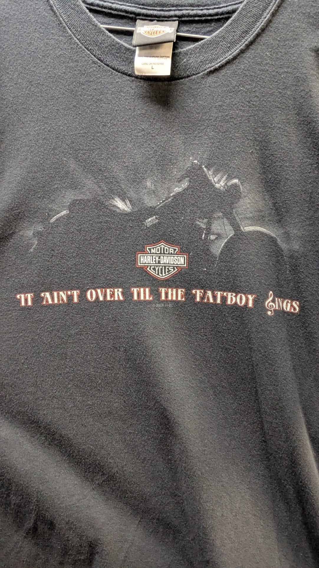 Vintage Harley-Davidson Ray Price Raleigh NC T-Shirt Men's Large Black Double Sided USA