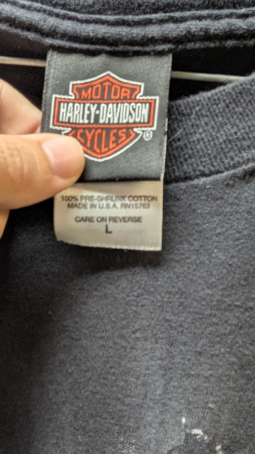 Vintage Harley-Davidson Ray Price Raleigh NC T-Shirt Men's Large Black Double Sided USA