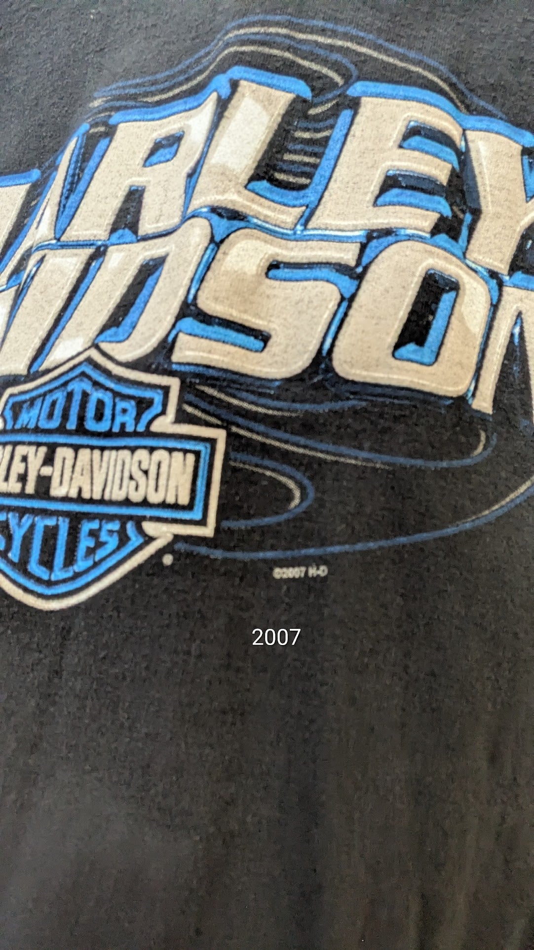 Vintage Harley-Davidson East Coast Quantico Virginia T-Shirt Men's Large Black Double Sided