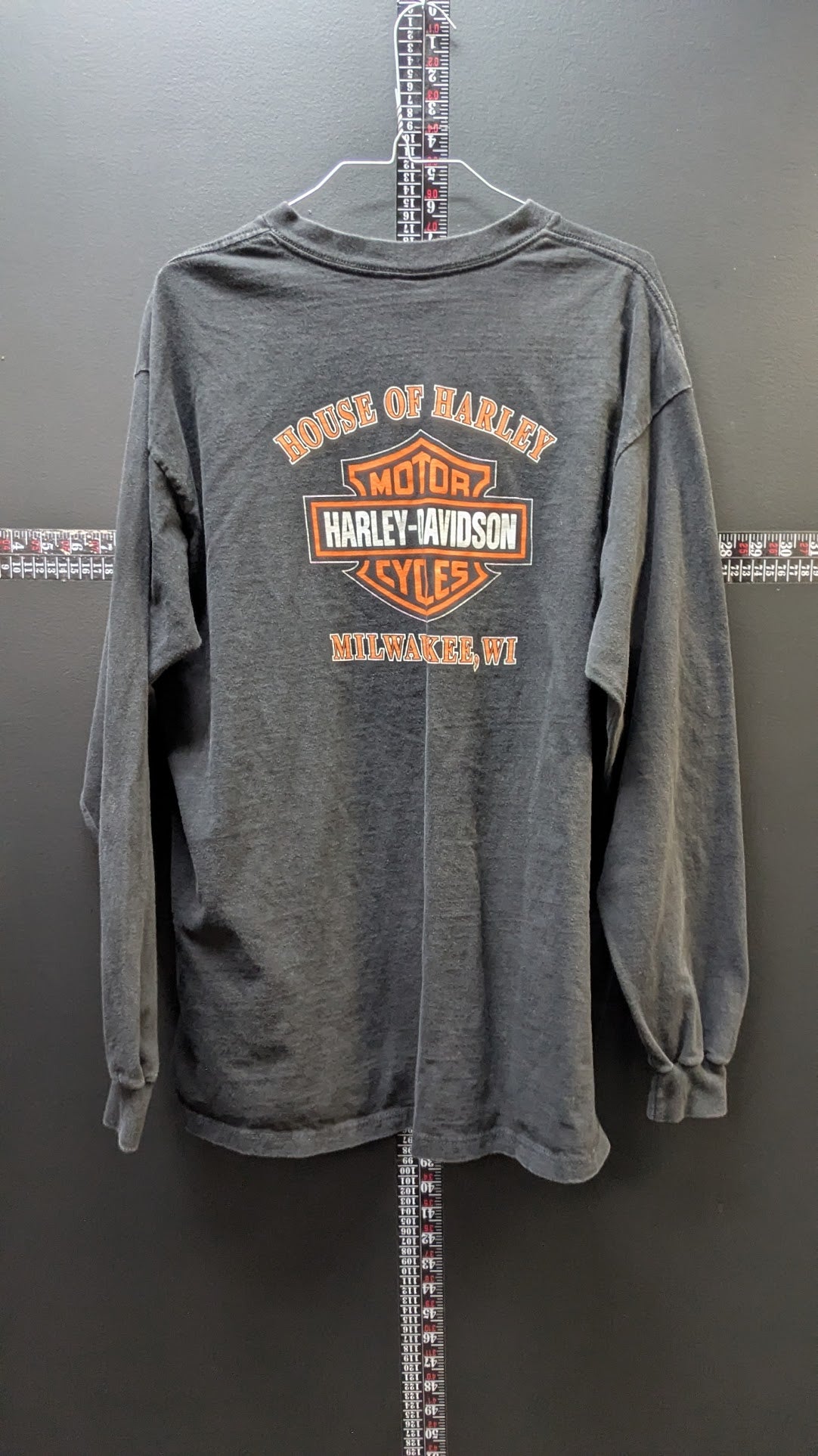 Vintage 2001 Harley-Davidson House of Harley Milwaukee WI Long Sleeve T-Shirt Men's 2XL