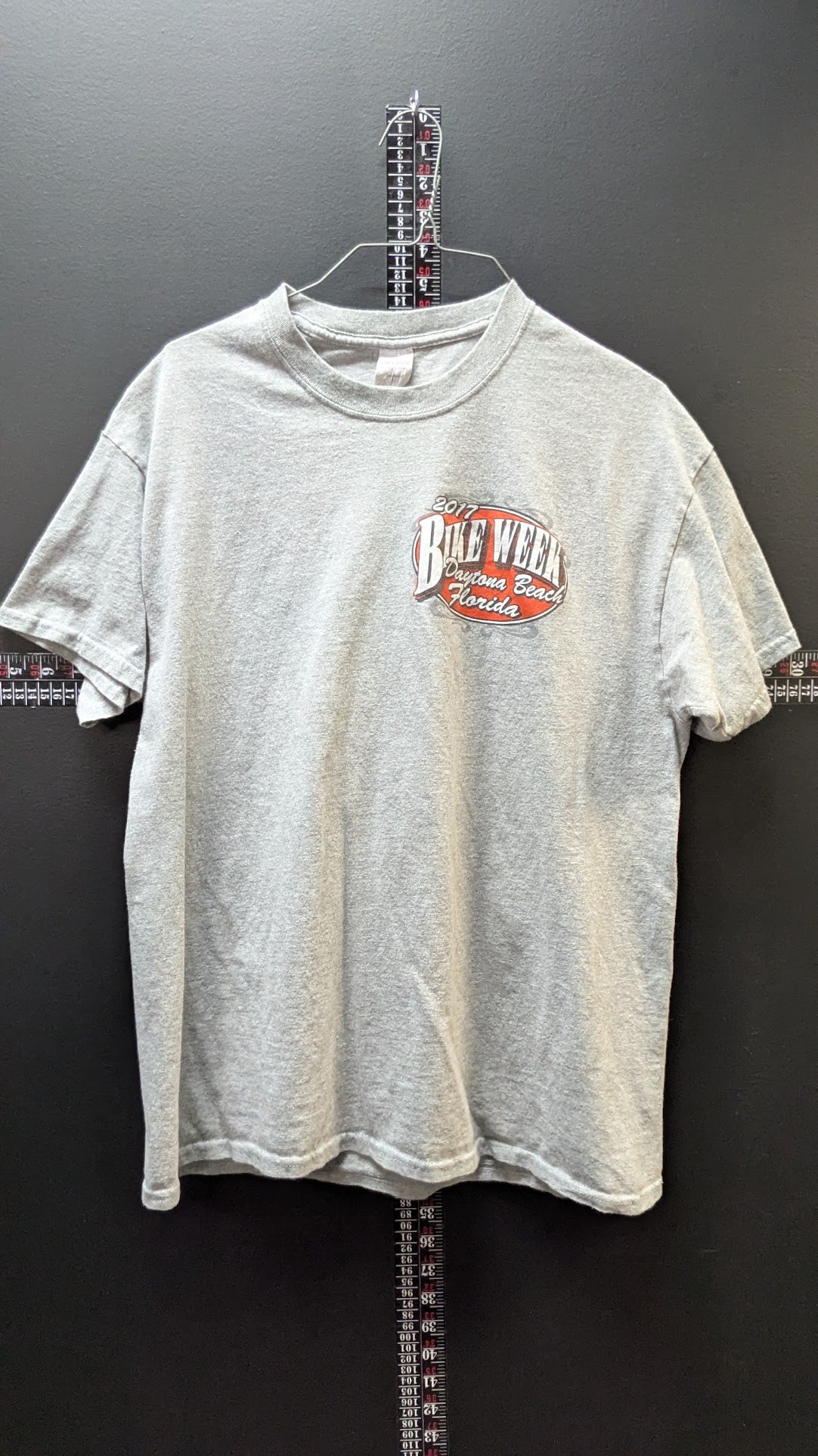 2017 Daytona Bike Week 76th Annual T-Shirt Gray Motorcycle Rally Men's Large