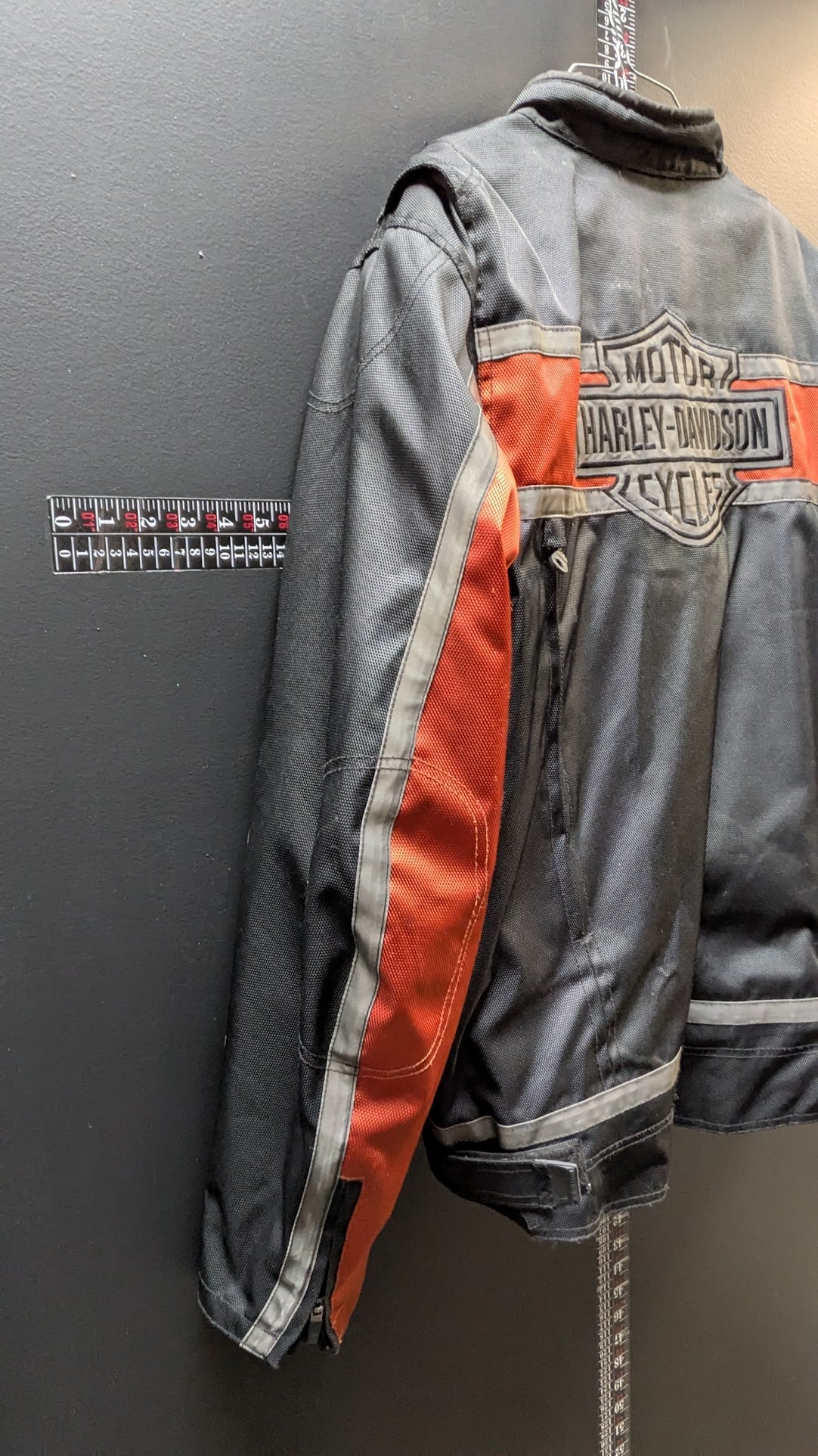 Harley-Davidson Men's Textile Riding Jacket 2XL Black Red Motorcycle Armor  Description with Liner