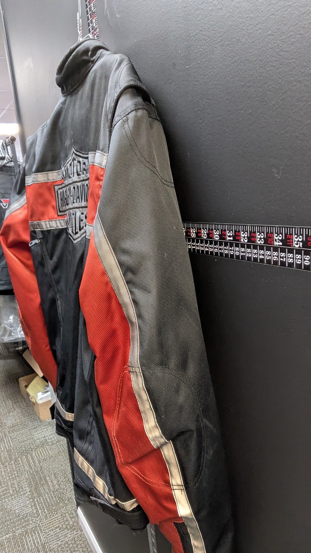 Harley-Davidson Men's Textile Riding Jacket 2XL Black Red Motorcycle Armor  Description with Liner