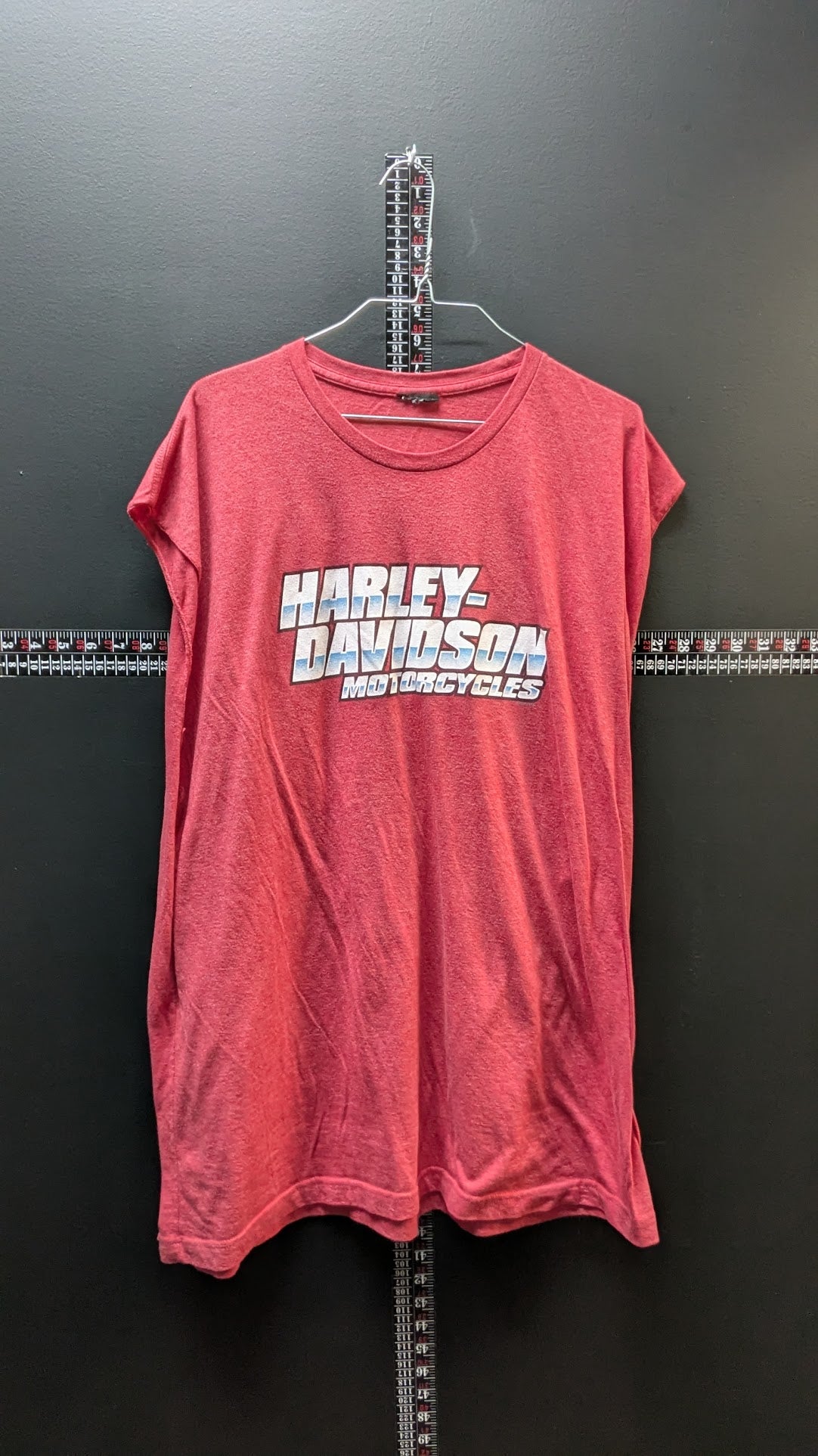 Harley-Davidson Men's Muscle T-Shirt Red Lima Ohio Dealer Graphic Tagless