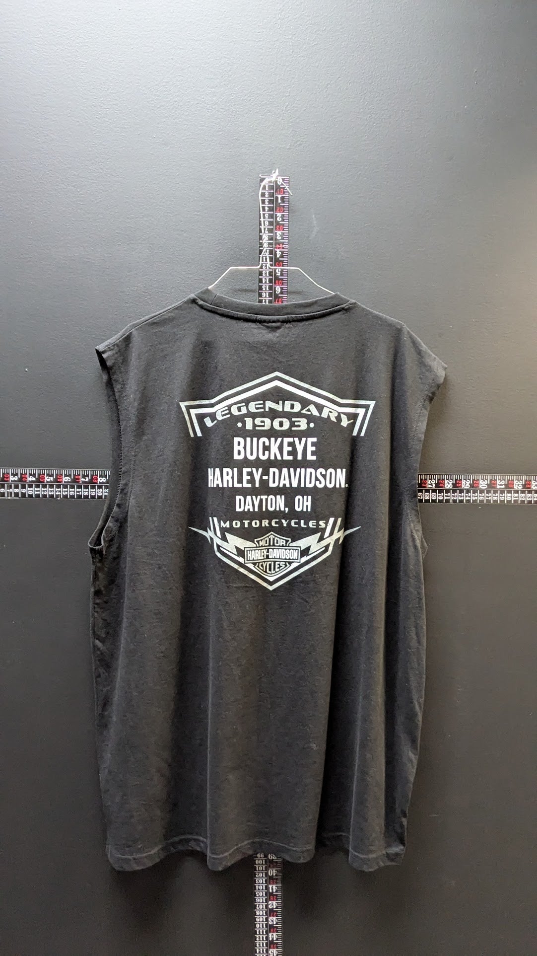 Harley-Davidson Muscle T-Shirt Men's 3XL Buckeye Dayton OH Sleeveless Black