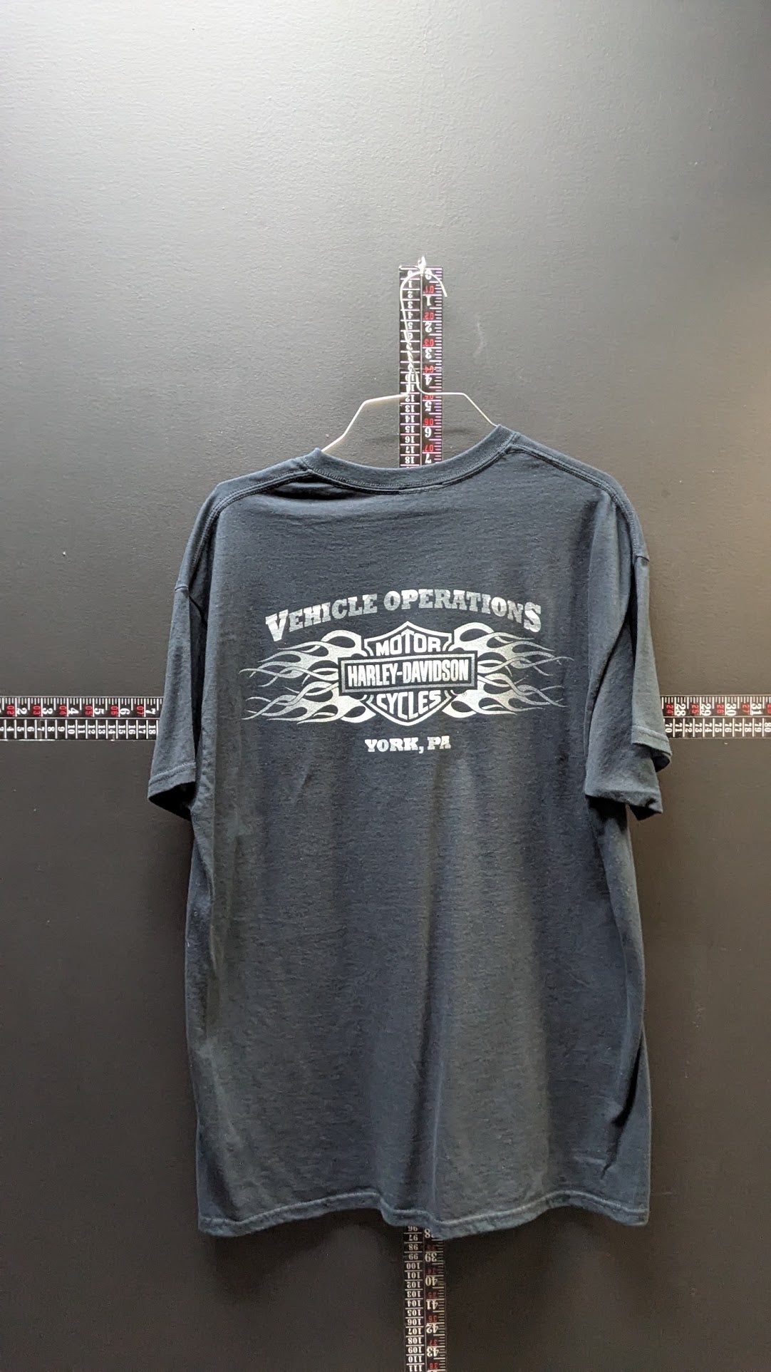 Harley-Davidson York PA Dealer T-Shirt Men's Large Black Bar Shield Graphic