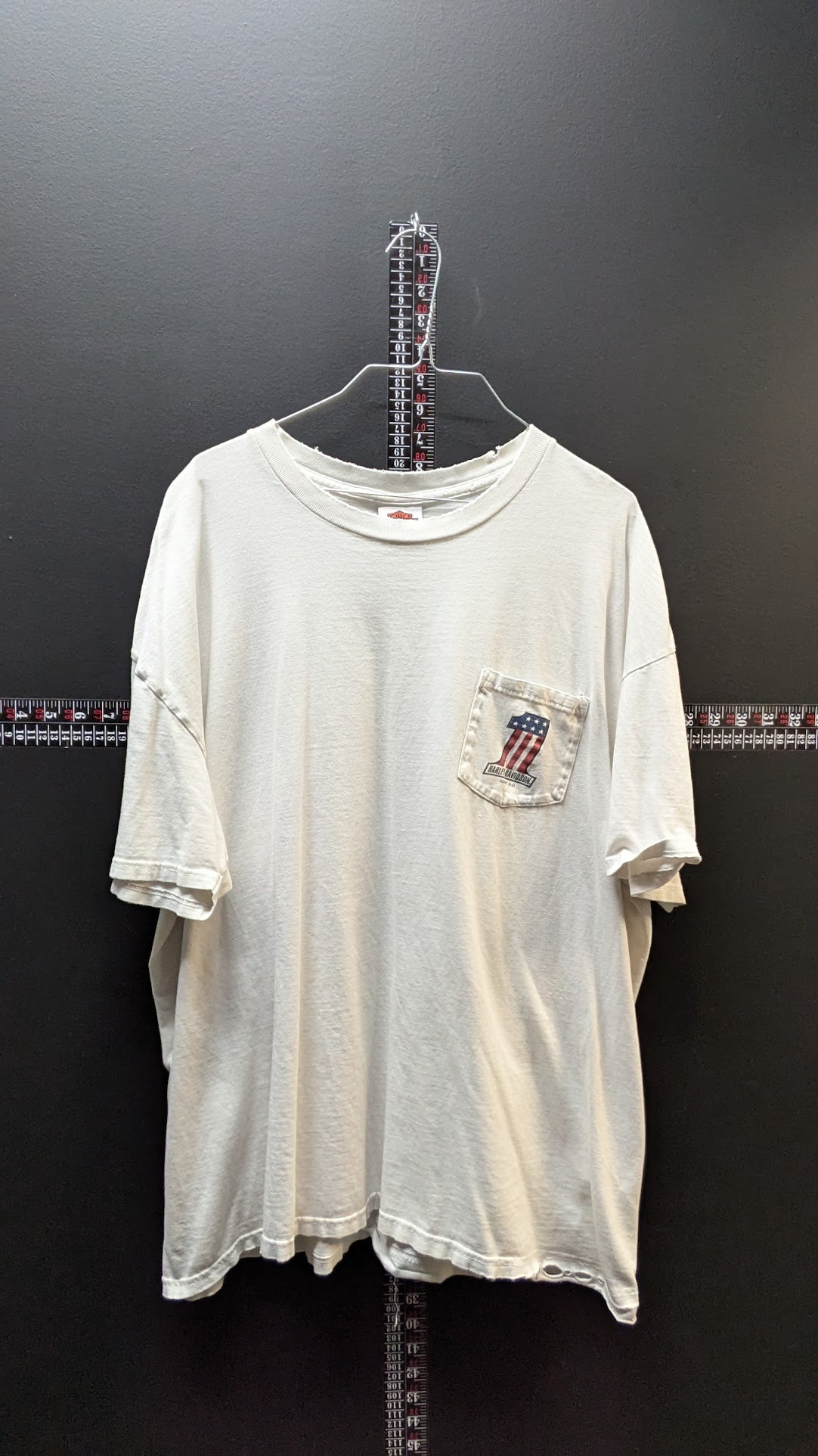 Harley-Davidson Richmond VA Pocket T-Shirt Men's 2XL White Pin Up Distressed