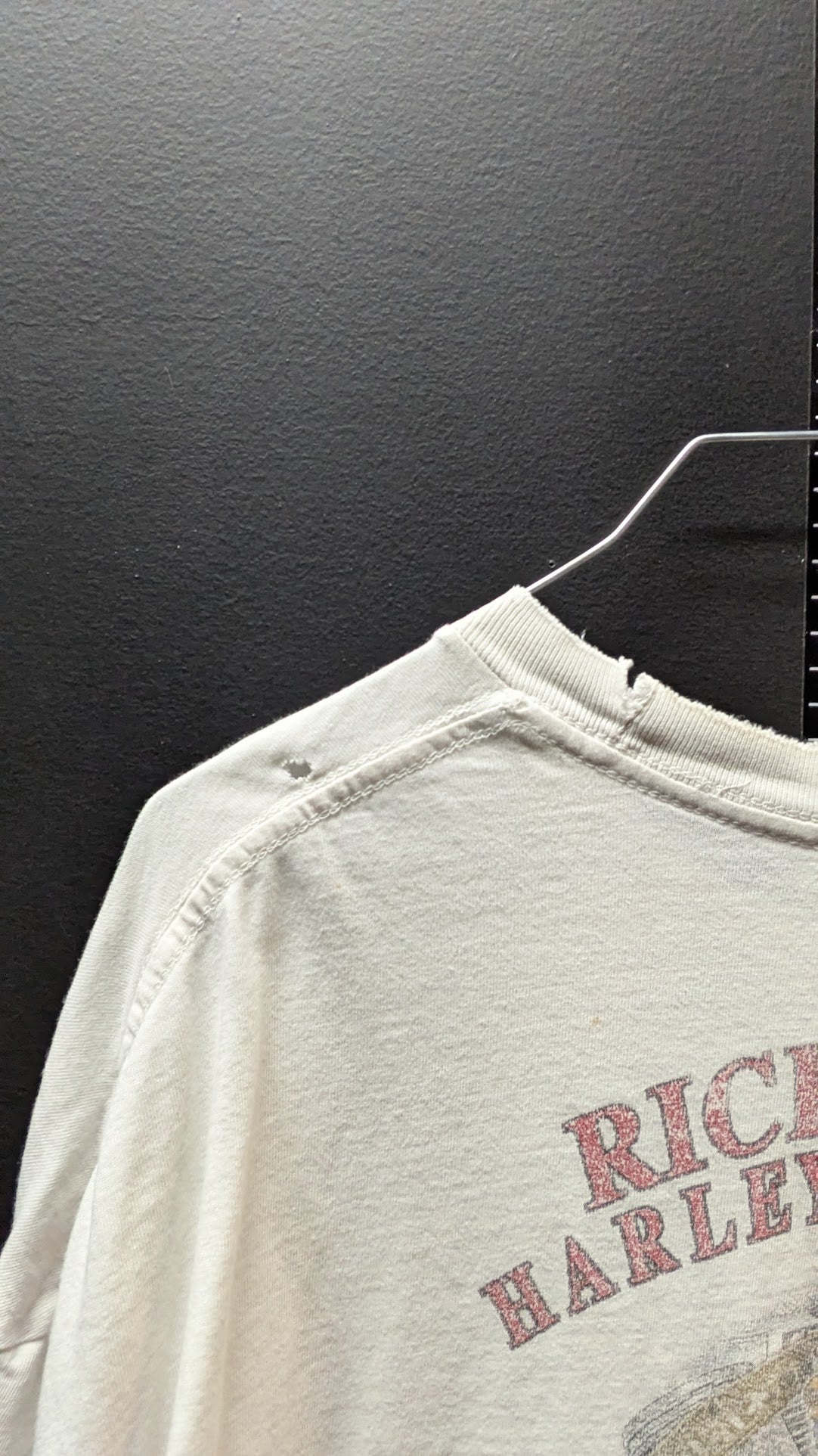 Harley-Davidson Richmond VA Pocket T-Shirt Men's 2XL White Pin Up Distressed