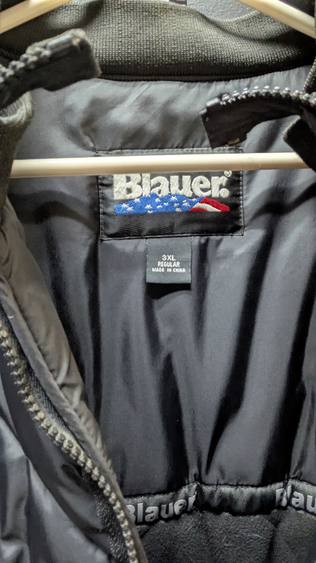 Blauer Quilted Zip-In Jacket Liner Black 3XL Regular Police Duty Coat Insert