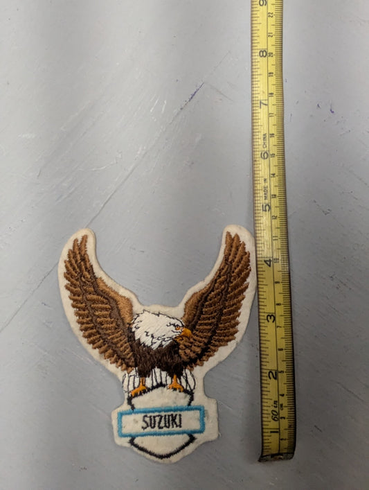 Vintage Suzuki Eagle Embroidered Sew On Biker Vest Jacket Patch